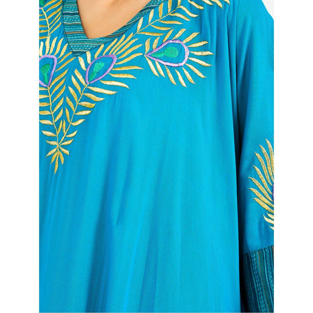 جلابية بتفاصيل مُطرّزة وأكمام خفاش ماكسيم كرييشن × ستايلي-women-arabicclothing-jalabiyas-image-5