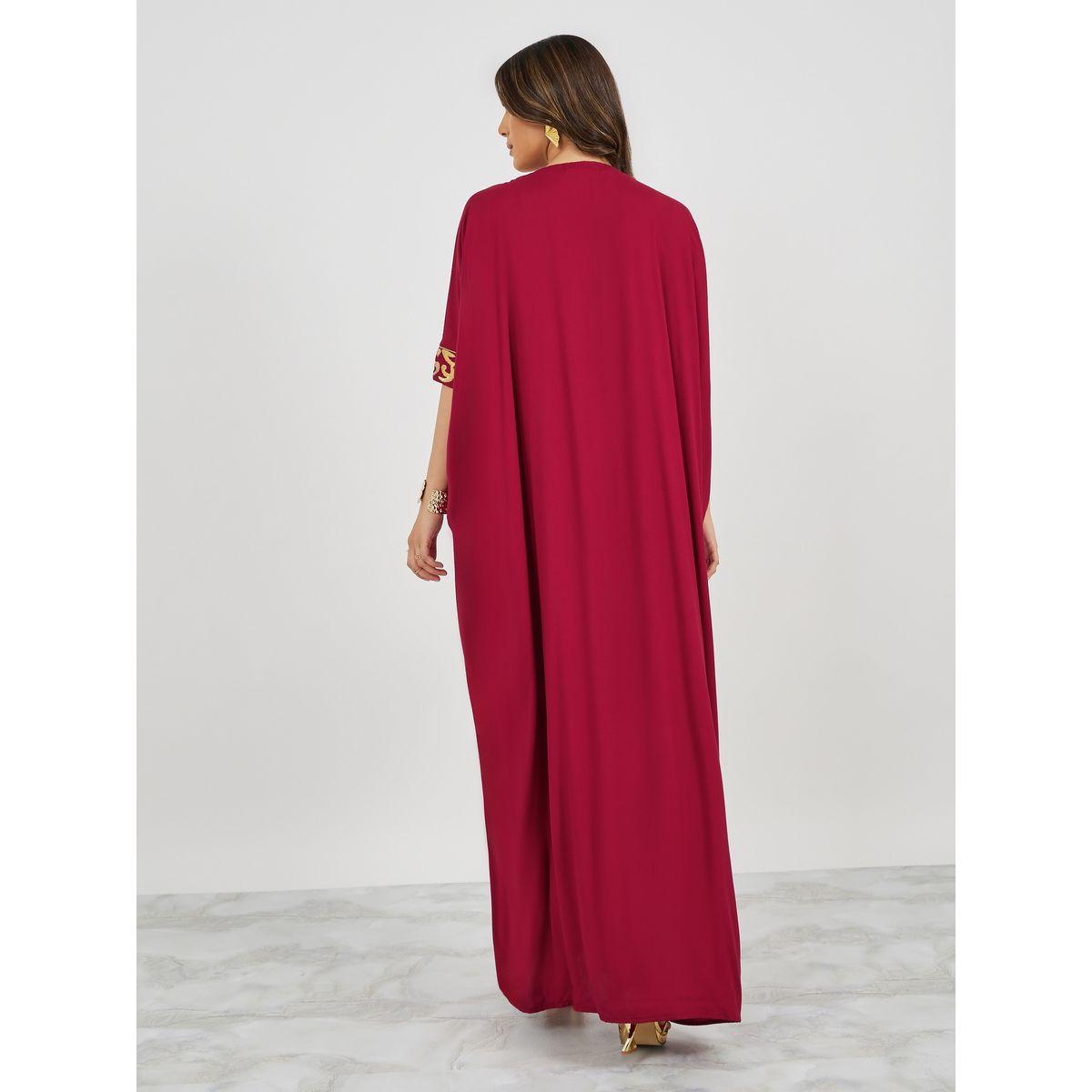 جلابية بتفاصيل مُطرّزة وأكمام خفاش ماكسيم كرييشن × ستايلي-women-arabicclothing-jalabiyas-image-6