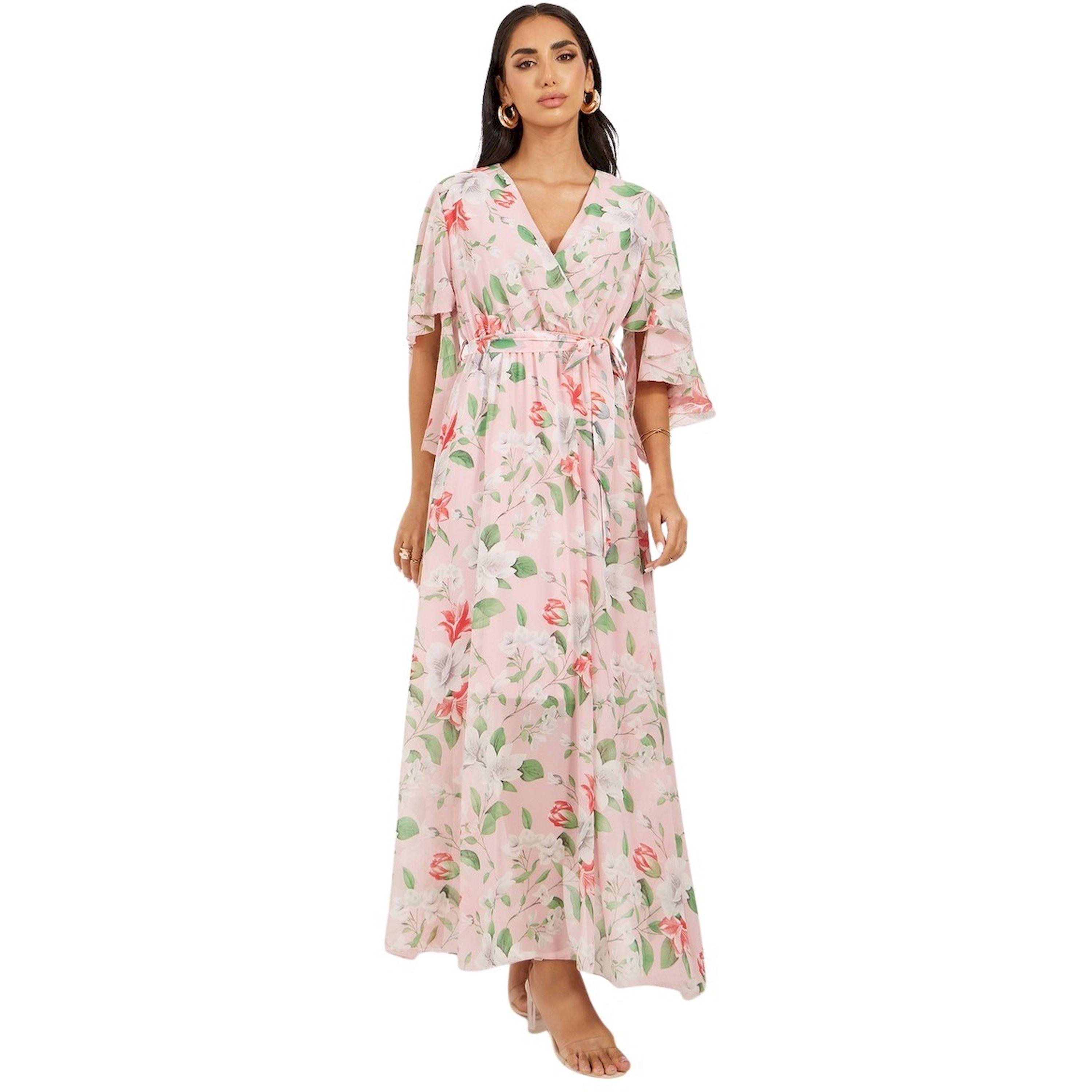 ستايلي - فستان ماكسي بتصميم ملفوف بطبعة زهور-women-clothing-dresses-image-2