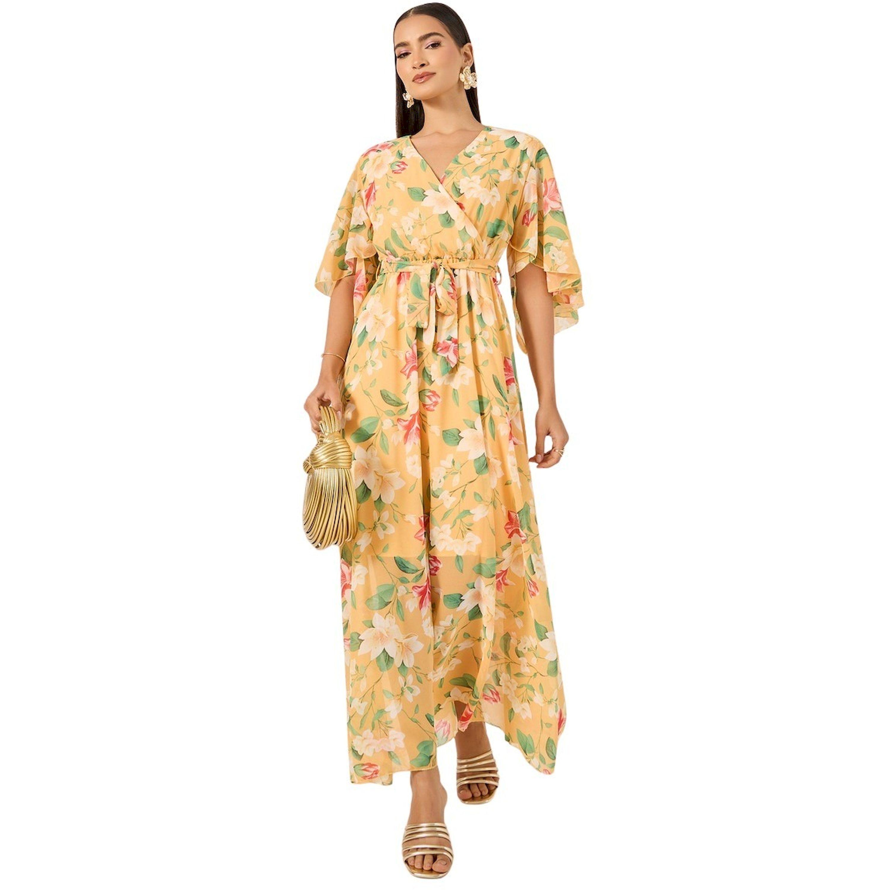ستايلي - فستان ماكسي بأكمام ملاك وطبعة زهور-women-clothing-dresses-image-2