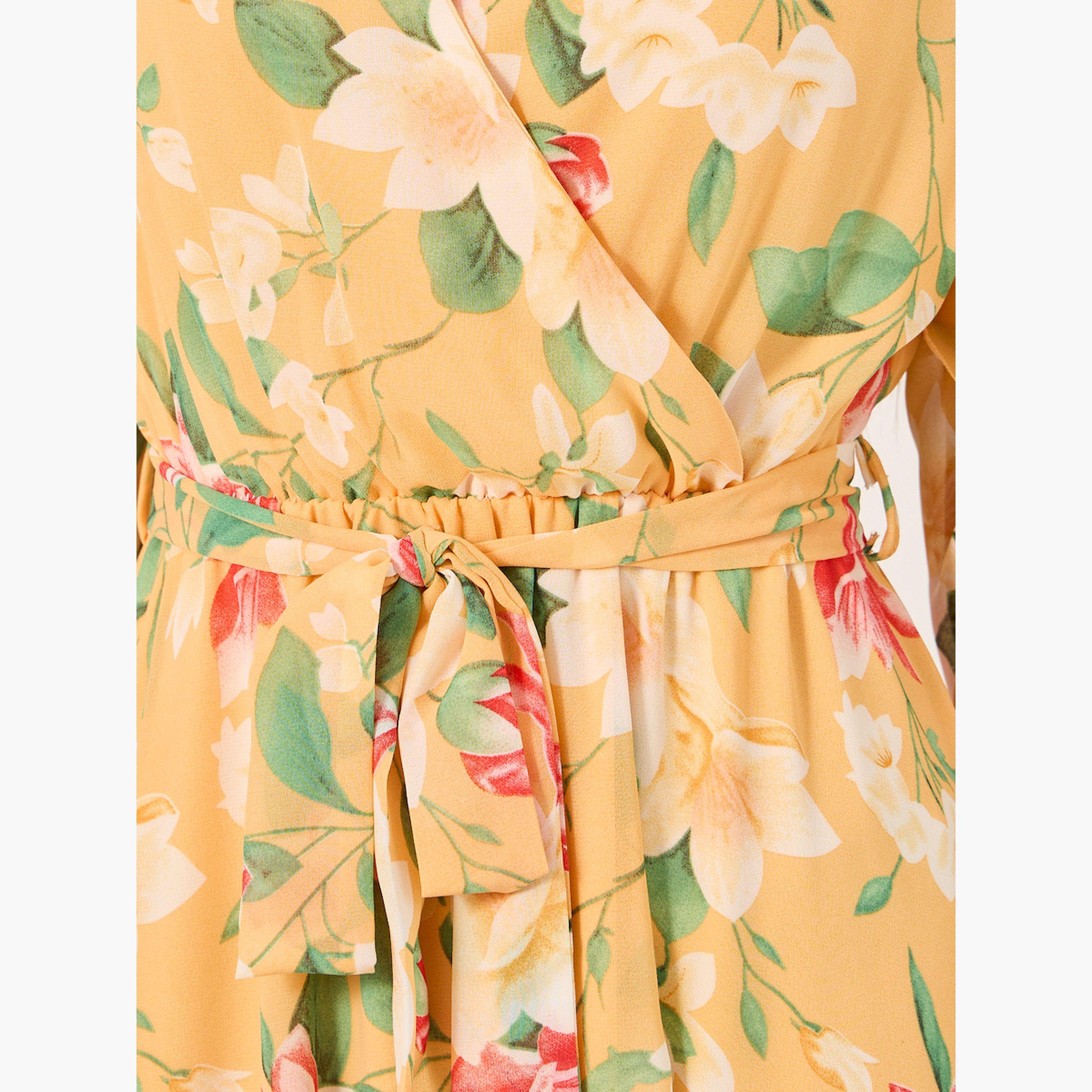 Styli Floral Print Angel Sleeves Wrap Maxi Dress-women-clothing-dresses-image-4