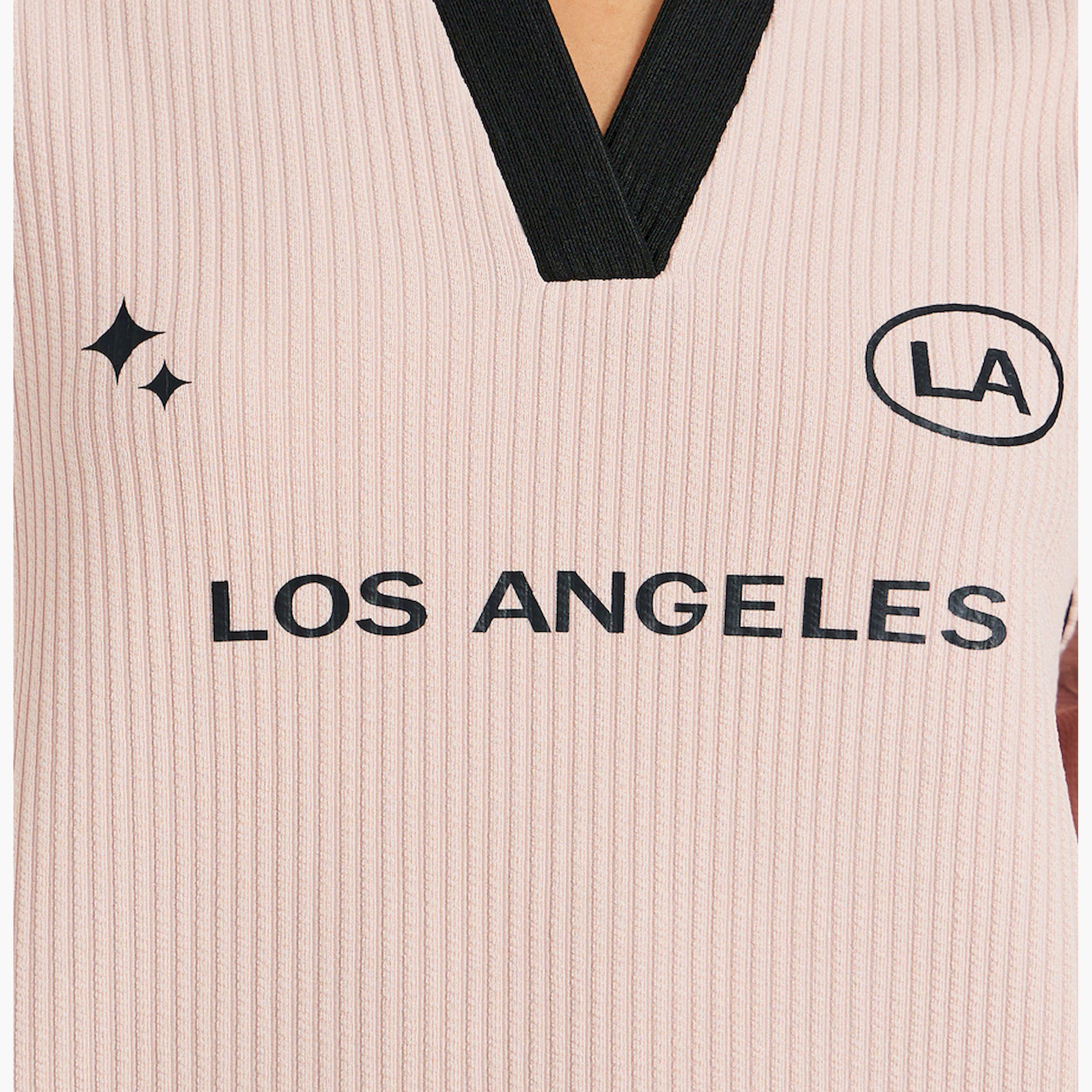 Styli Slogan Print Short Sleeve Collared Oversized T-Shirt-women-clothing-tshirts-image-3