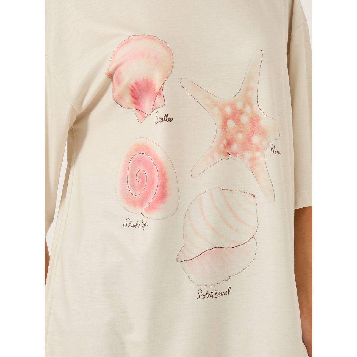 تيشيرت فضفاض بطبعة جرافيك وأكمام قصيرة-women-clothing-tshirts-image-4