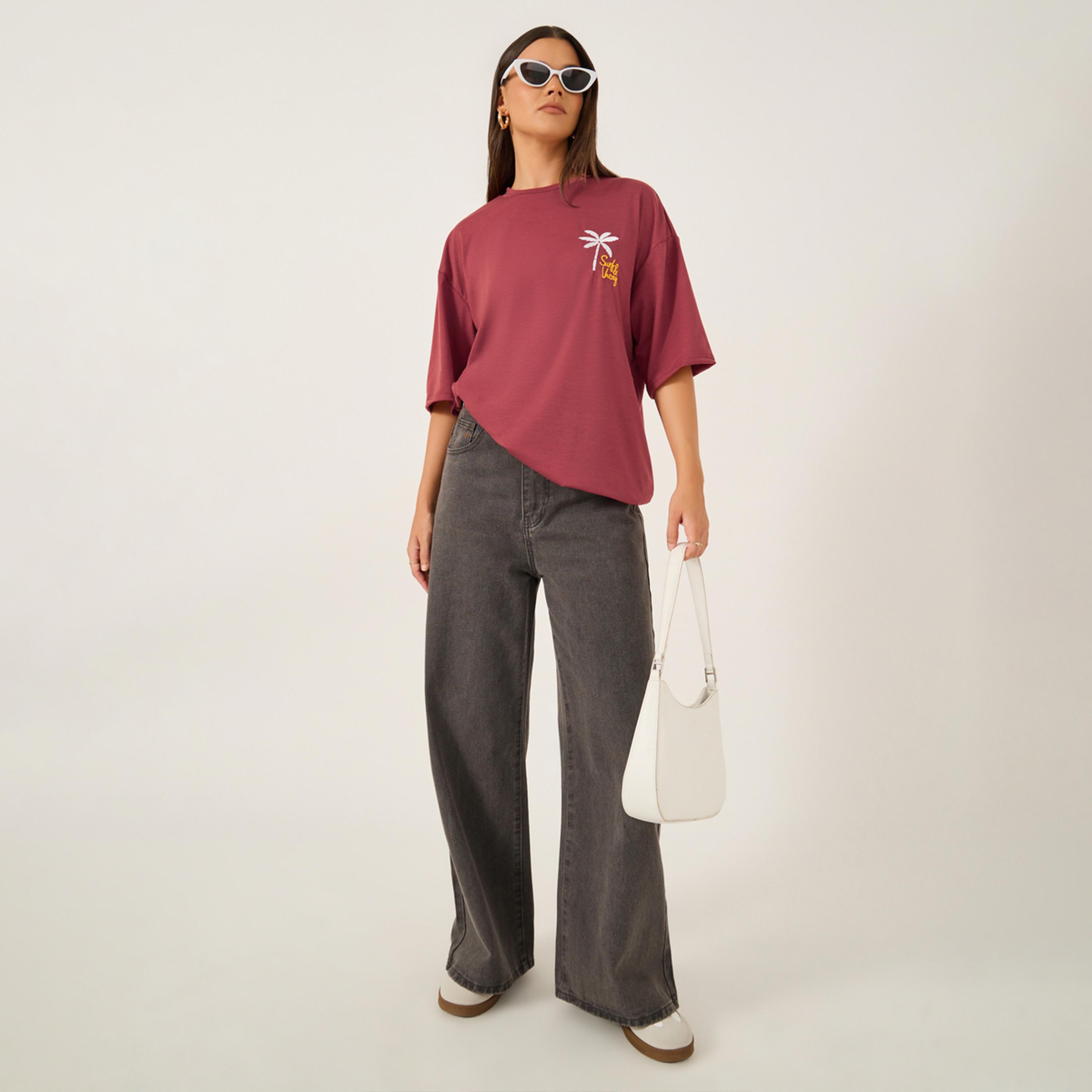 Styli Embroidered Short Sleeve Oversized T-Shirt-women-clothing-tshirts-image-2