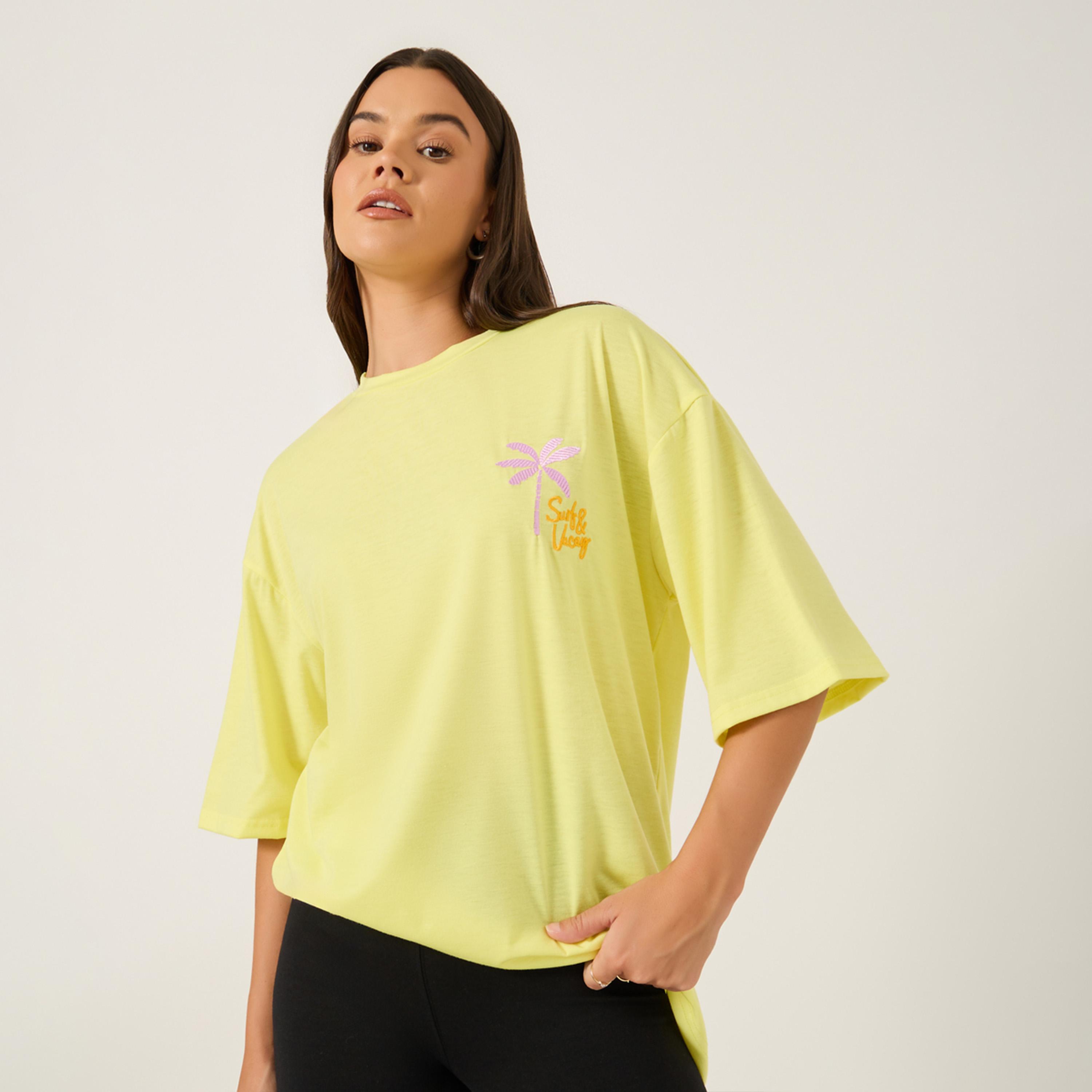 Styli Embroidered Short Sleeve Oversized T-Shirt-women-clothing-tshirts-image-1