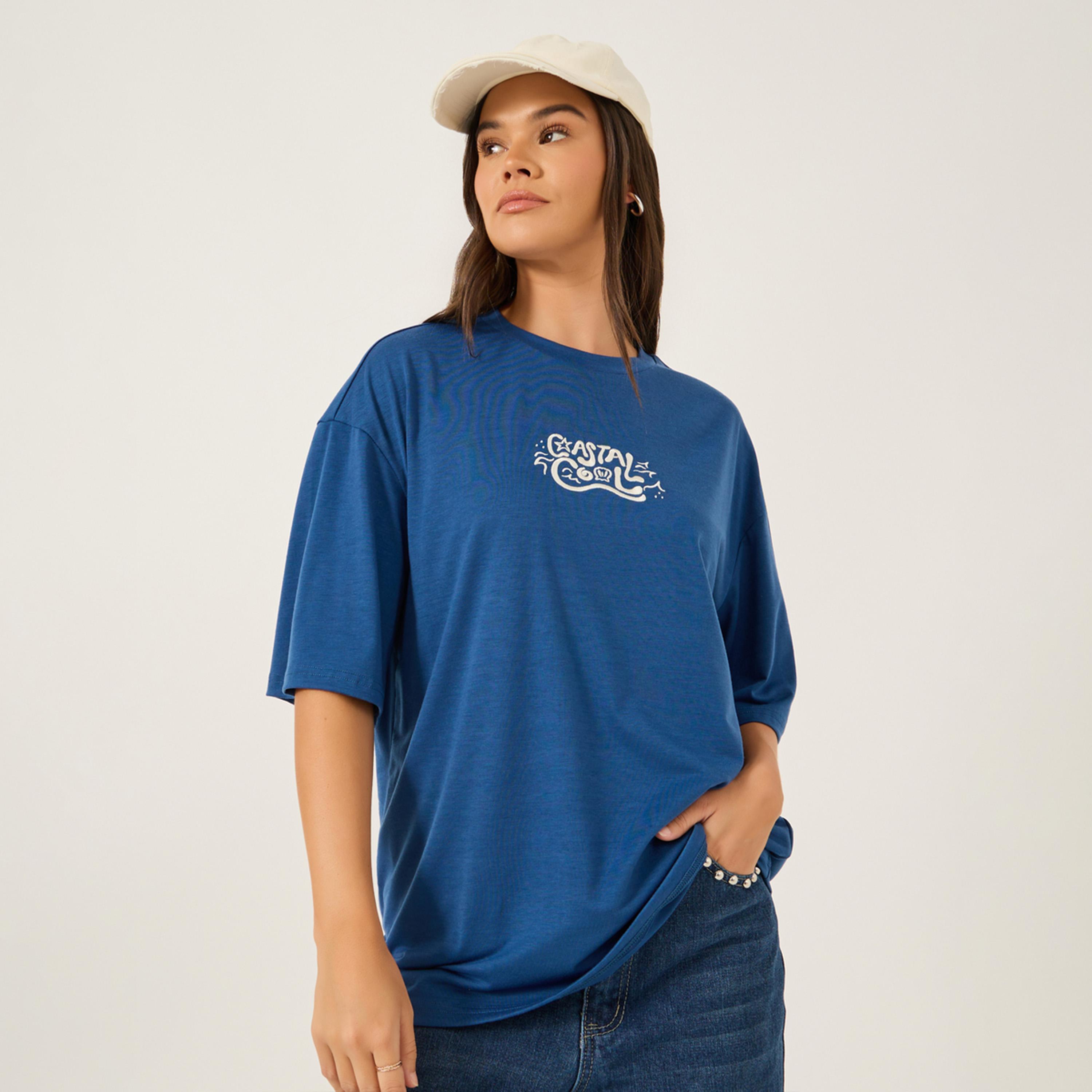 Styli Embroidered Short Sleeve Oversized T-Shirt-women-clothing-tshirts-image-1