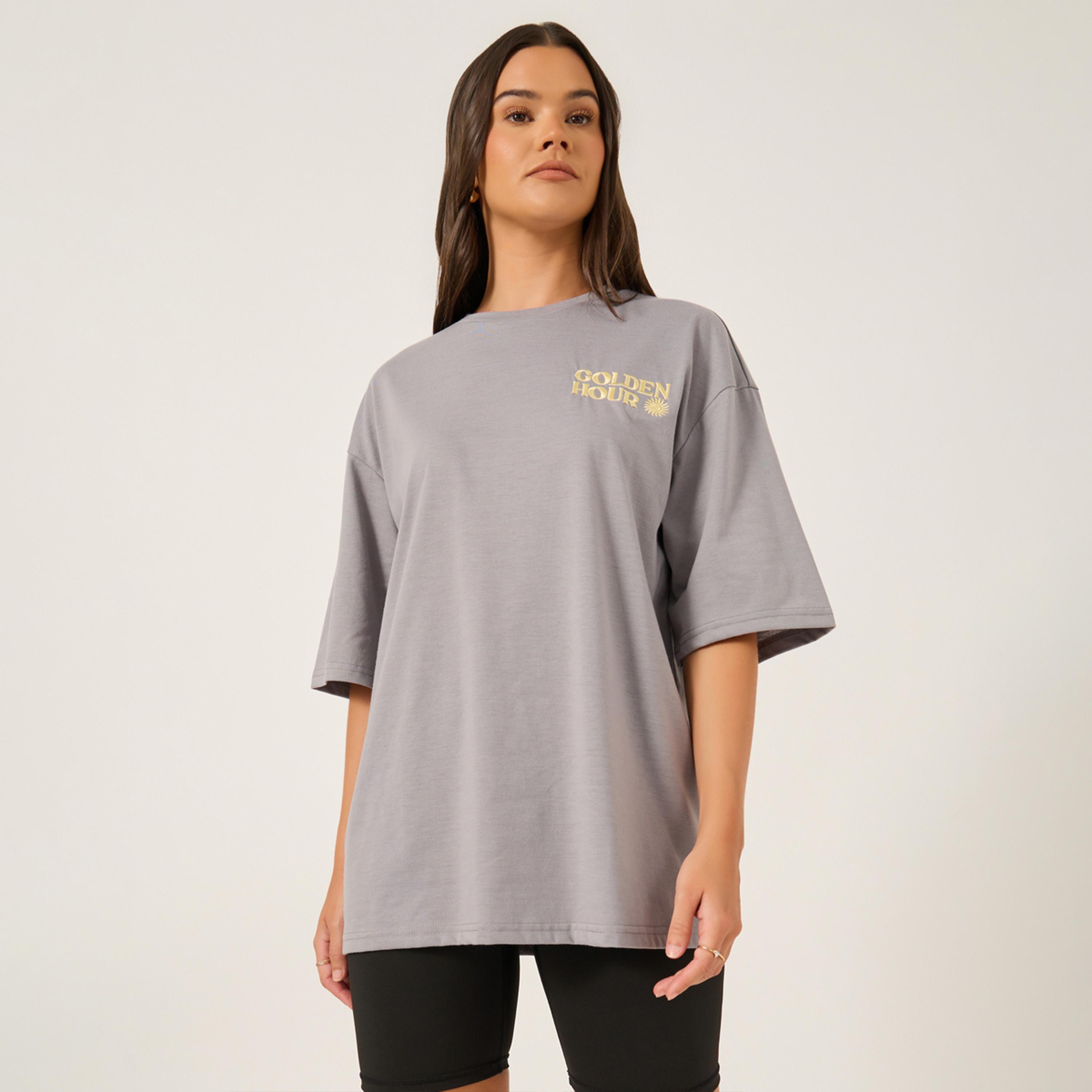 Styli Embroidered Short Sleeve Oversized T-Shirt-women-clothing-tshirts-image-1