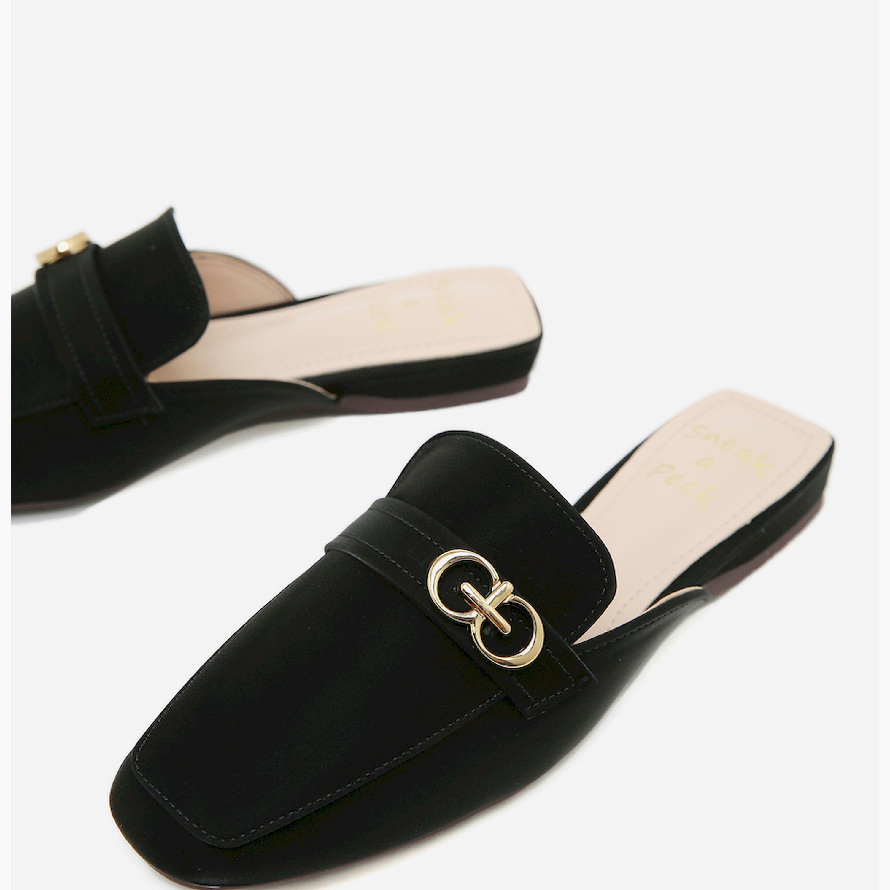 سنيك أبيك × ستايلي - حذاء سهل الارتداء بطرف معدني ومقدمة مربعة-women-shoes-sandals-flats-image-5