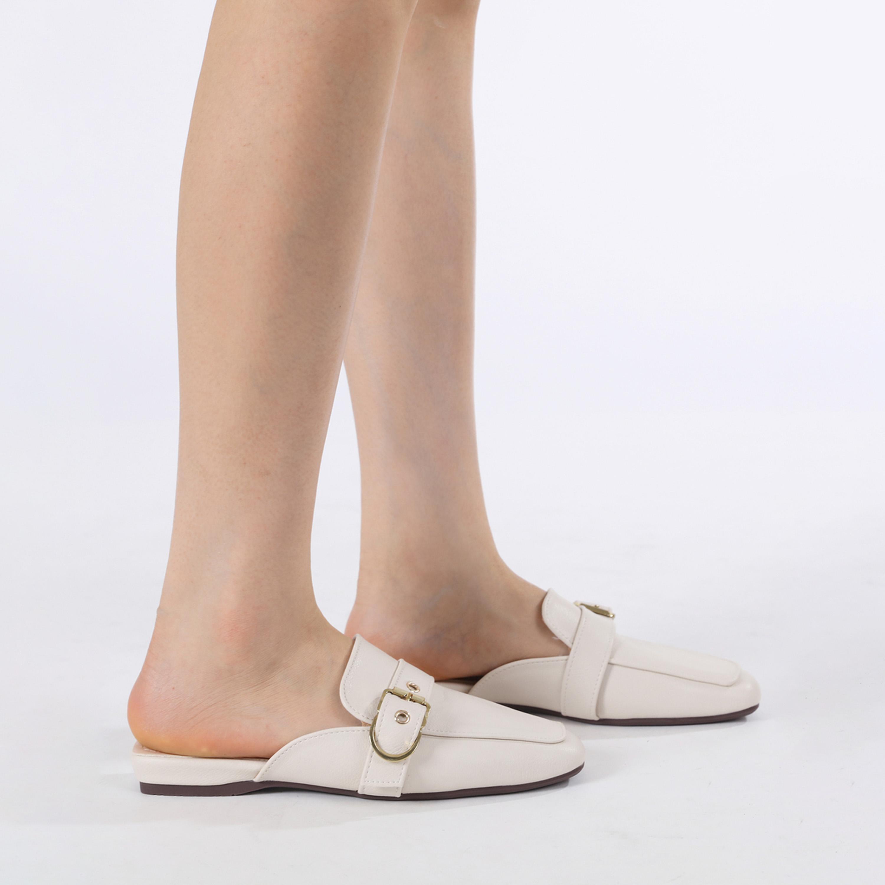 Sneak-a-Peek x Styli Buckle Detail Square Toe Slip-On Mules-women-shoes-sandals-flats-image-3