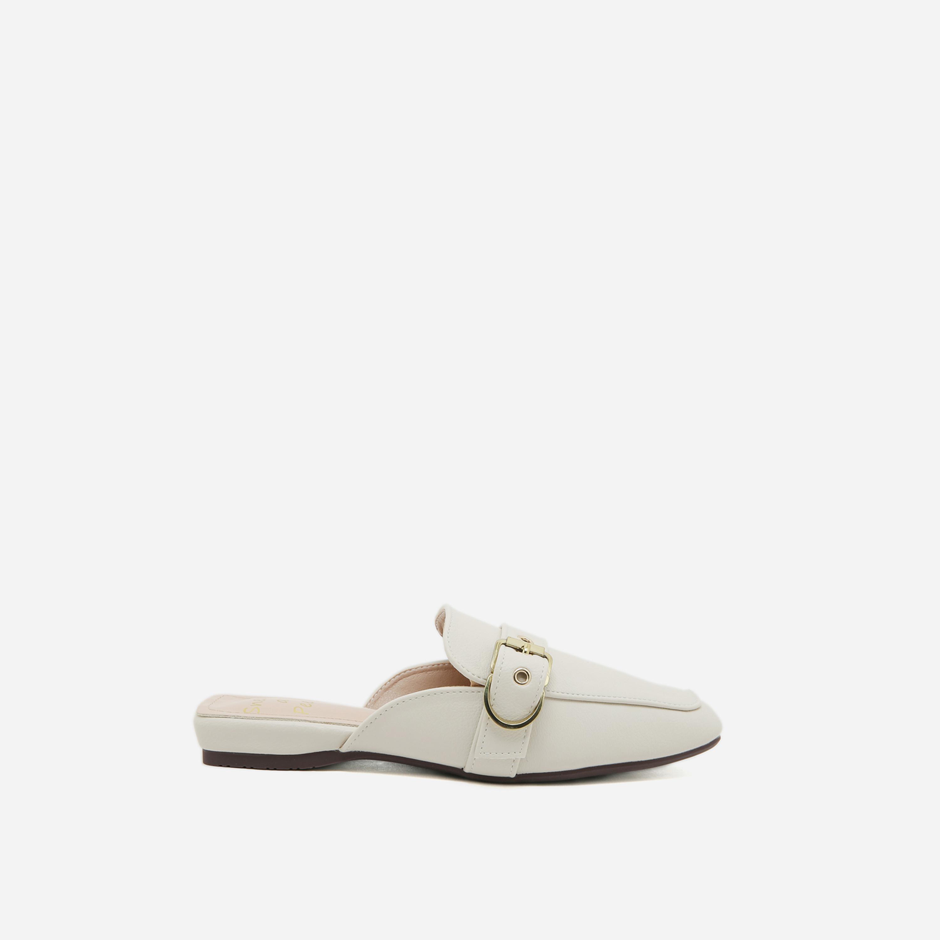 Sneak-a-Peek x Styli Buckle Detail Square Toe Slip-On Mules-women-shoes-sandals-flats-image-6