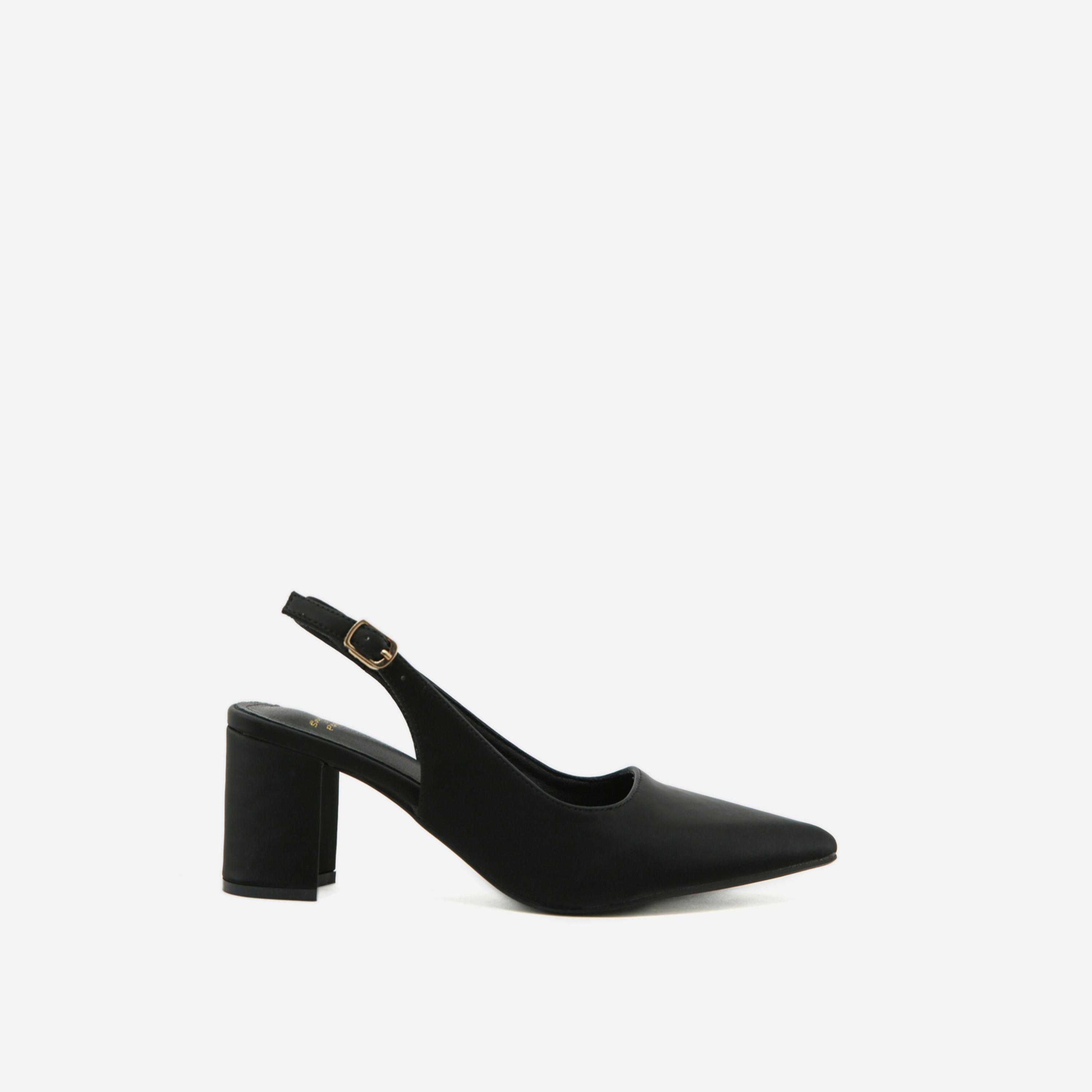Sneak-a-Peek x Styli Plain Slingback Pointed Toe Block Heel Shoes-women-shoes-heels-image-6