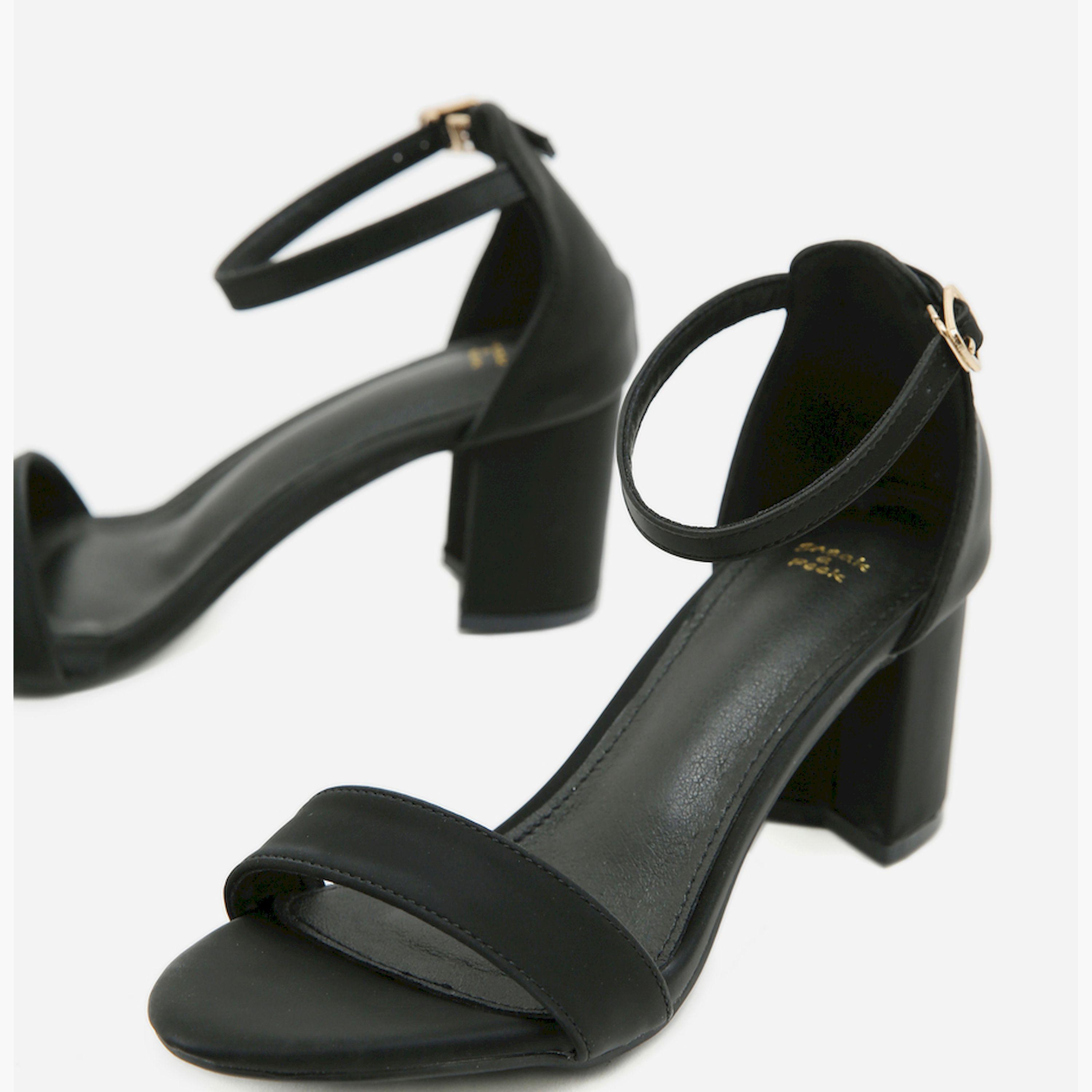 سنيك أبيك × ستايلي - صندل سادة بكعب عريض بحزام كاحل-women-shoes-heels-image-5