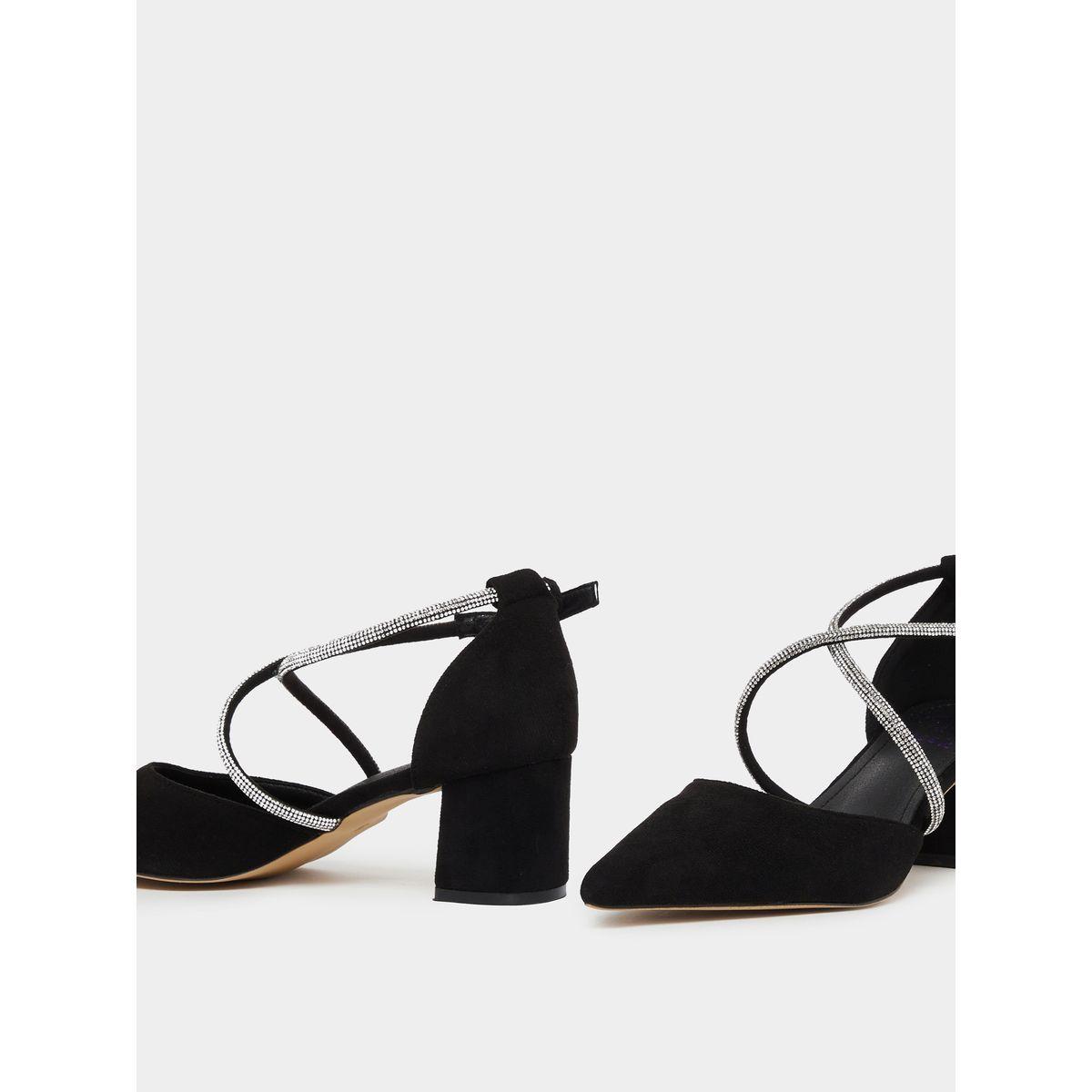 Sneak-a-Peek Embellished Rhinestone Block Heel Shoes-women-shoes-heels-image-4