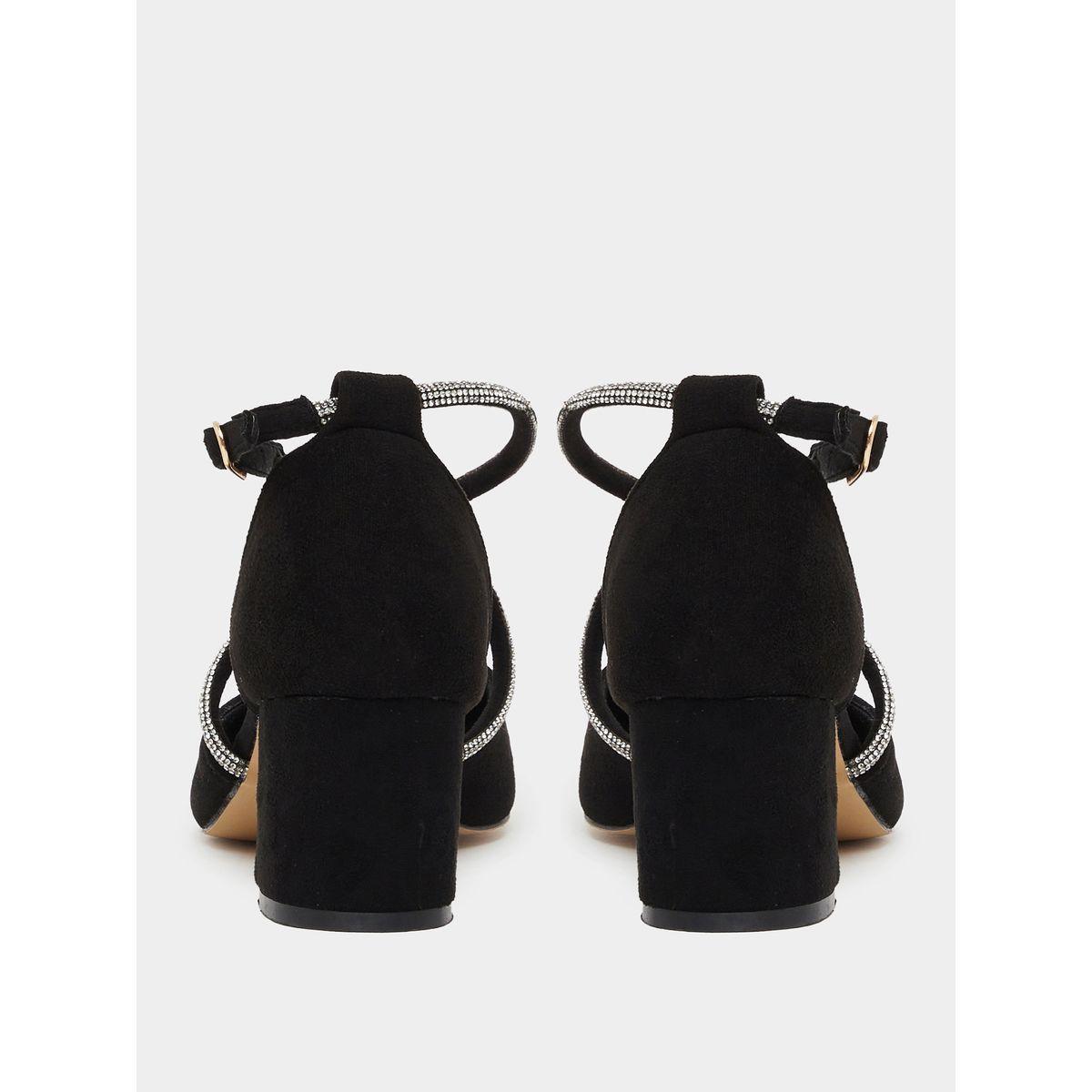 Sneak-a-Peek Embellished Rhinestone Block Heel Shoes-women-shoes-heels-image-5