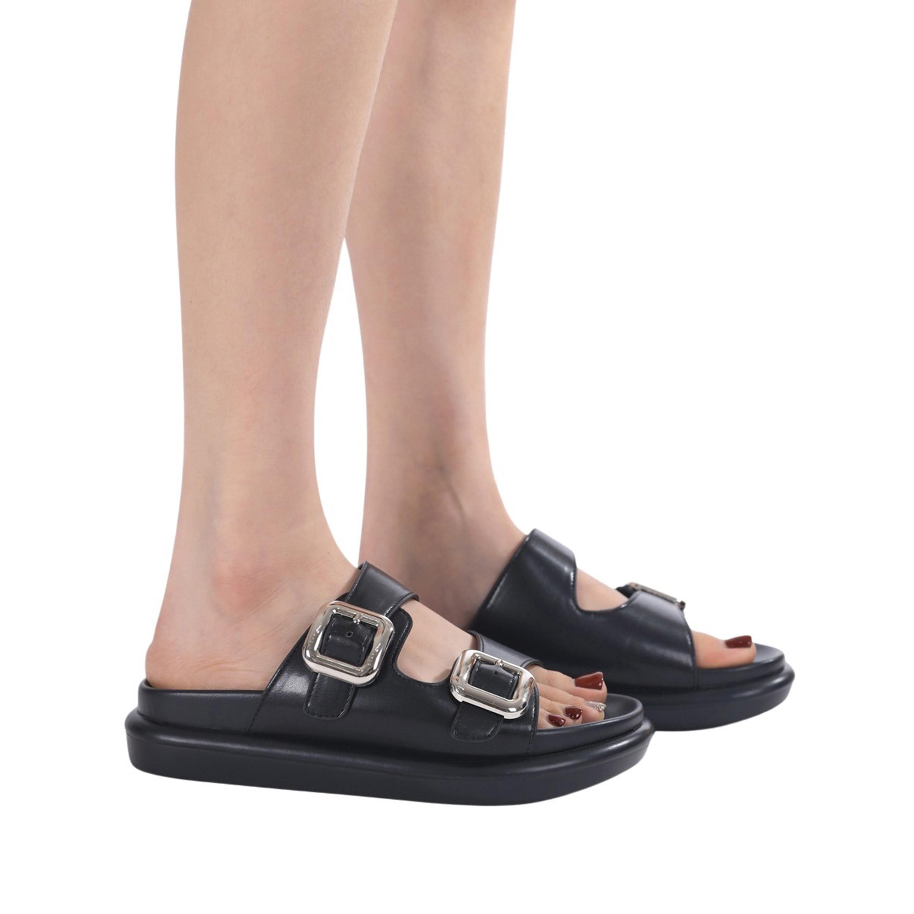 سنيك-أ-بيك × ستايلي - صندل مسطح مريح بمشبك مزدوج-women-shoes-sandals-flats-image-3