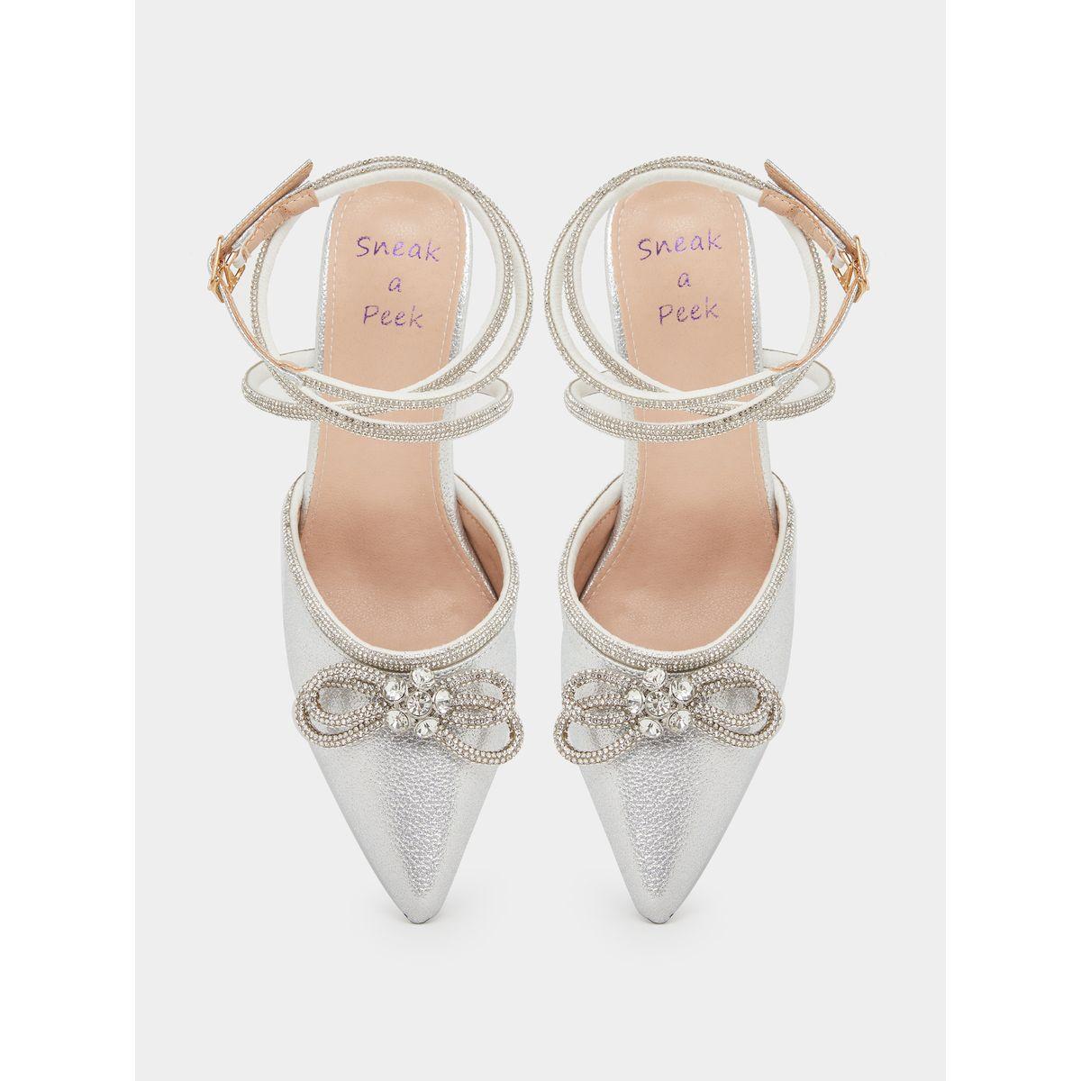 Sneak-a-Peek Rhinestone Embellished Pointed Toe Ankle Strap Shoes-women-shoes-heels-image-5