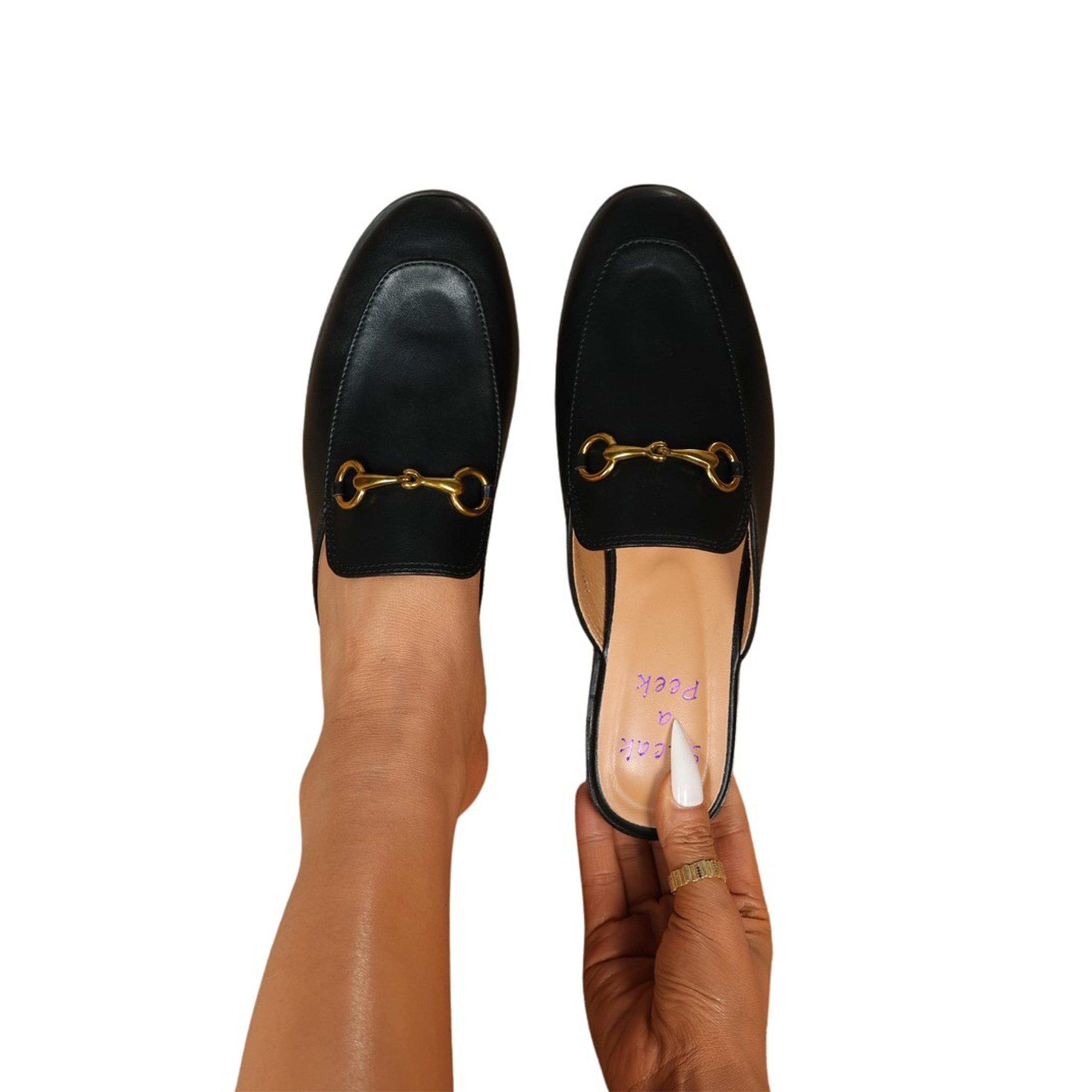 سنيك-أ-بيك × ستايلي - حذاء لوفر مسطح سهل الارتداء بمشبك-women-shoes-sandals-flats-image-2
