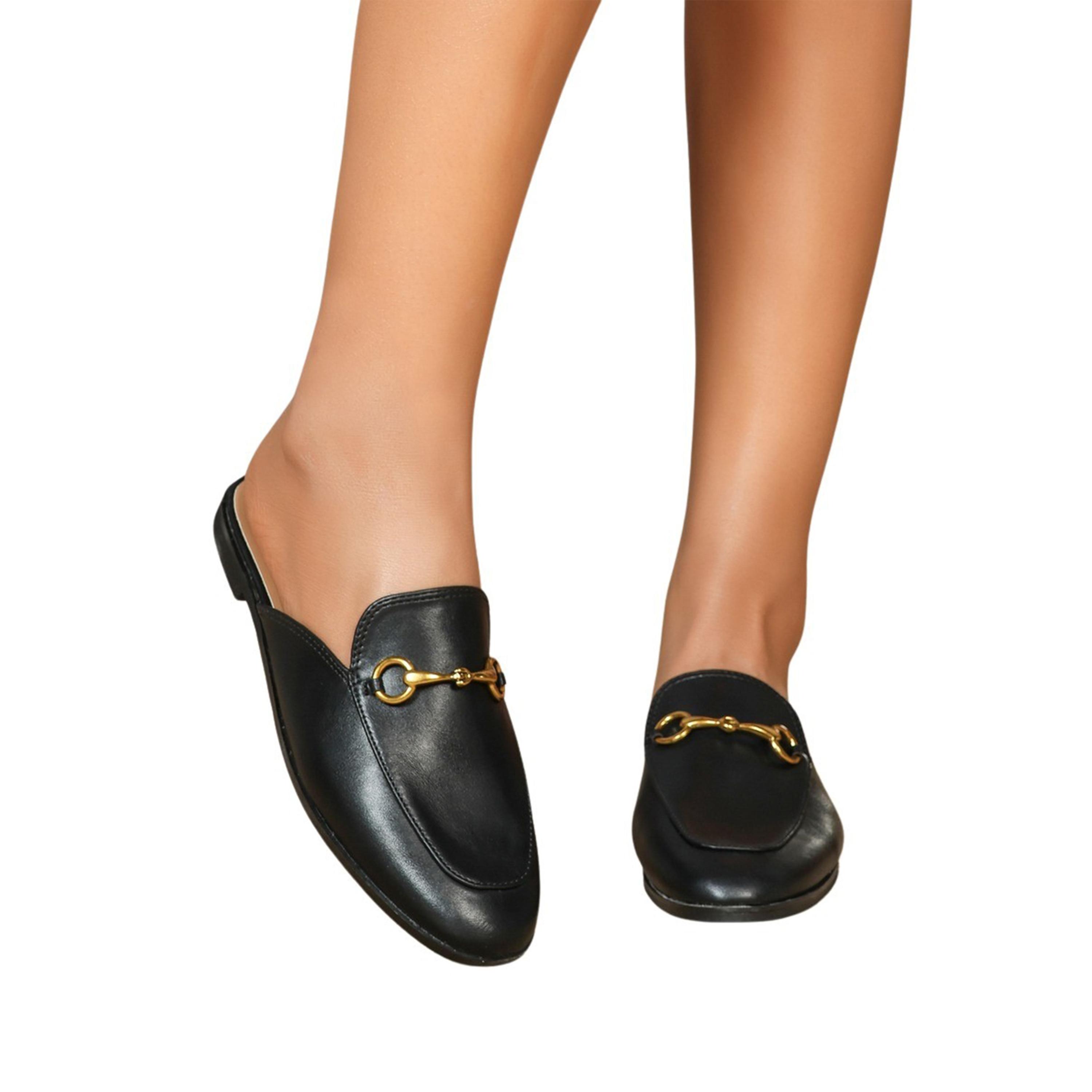 سنيك-أ-بيك × ستايلي - حذاء لوفر مسطح سهل الارتداء بمشبك-women-shoes-sandals-flats-image-5