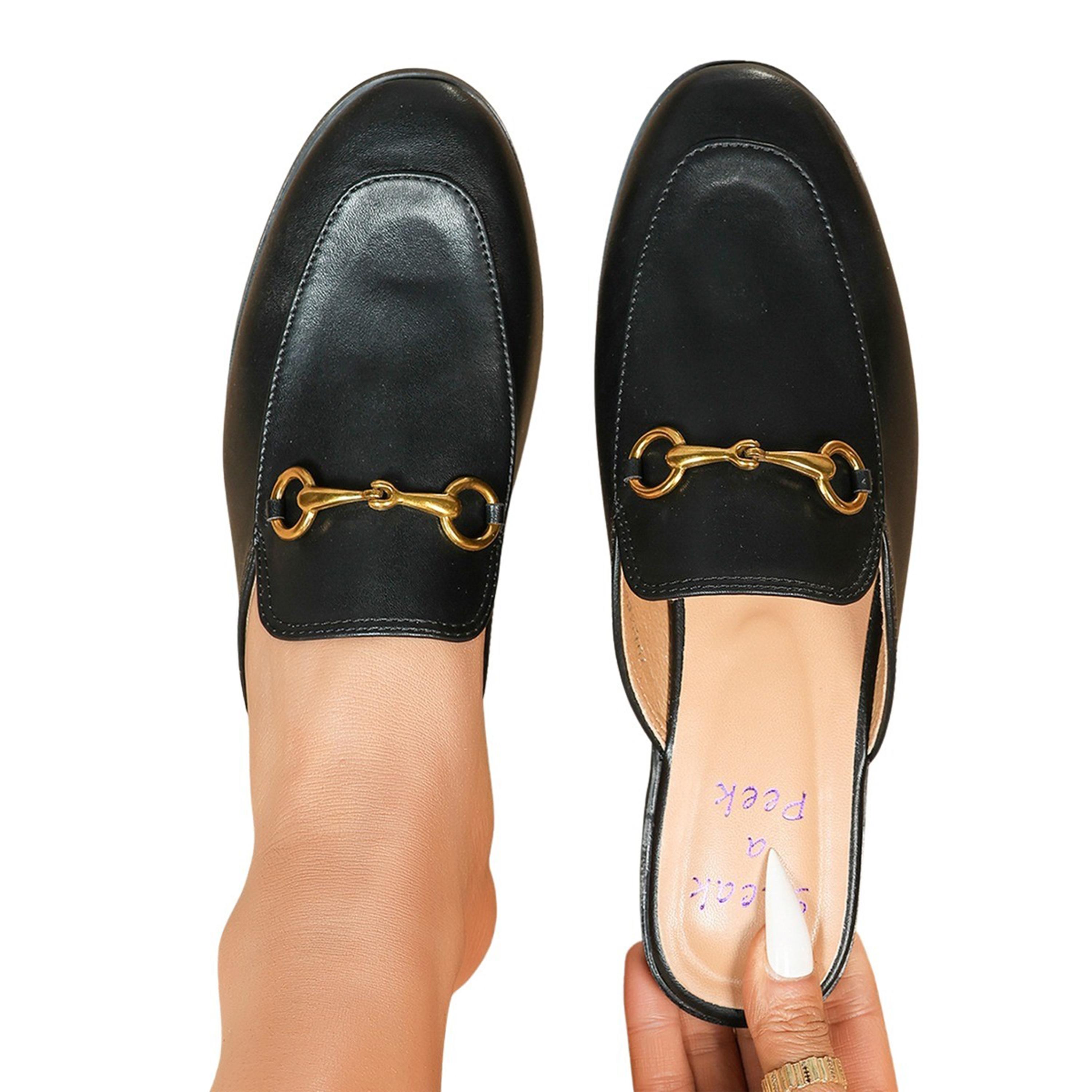 سنيك-أ-بيك × ستايلي - حذاء لوفر مسطح سهل الارتداء بمشبك-women-shoes-sandals-flats-image-6