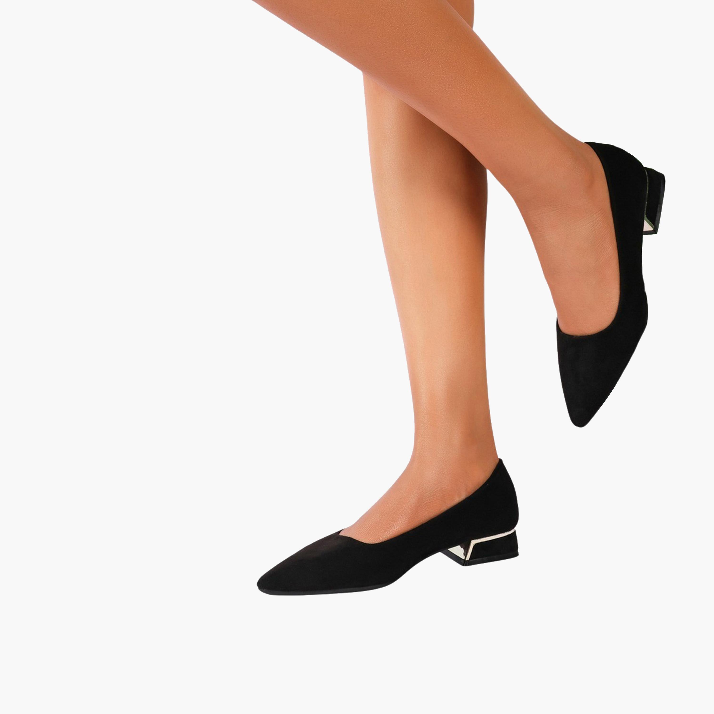 Sneak-a-Peek x Styli Plain Pointed Toe Suede Block Heel Shoes-women-shoes-heels-image-2