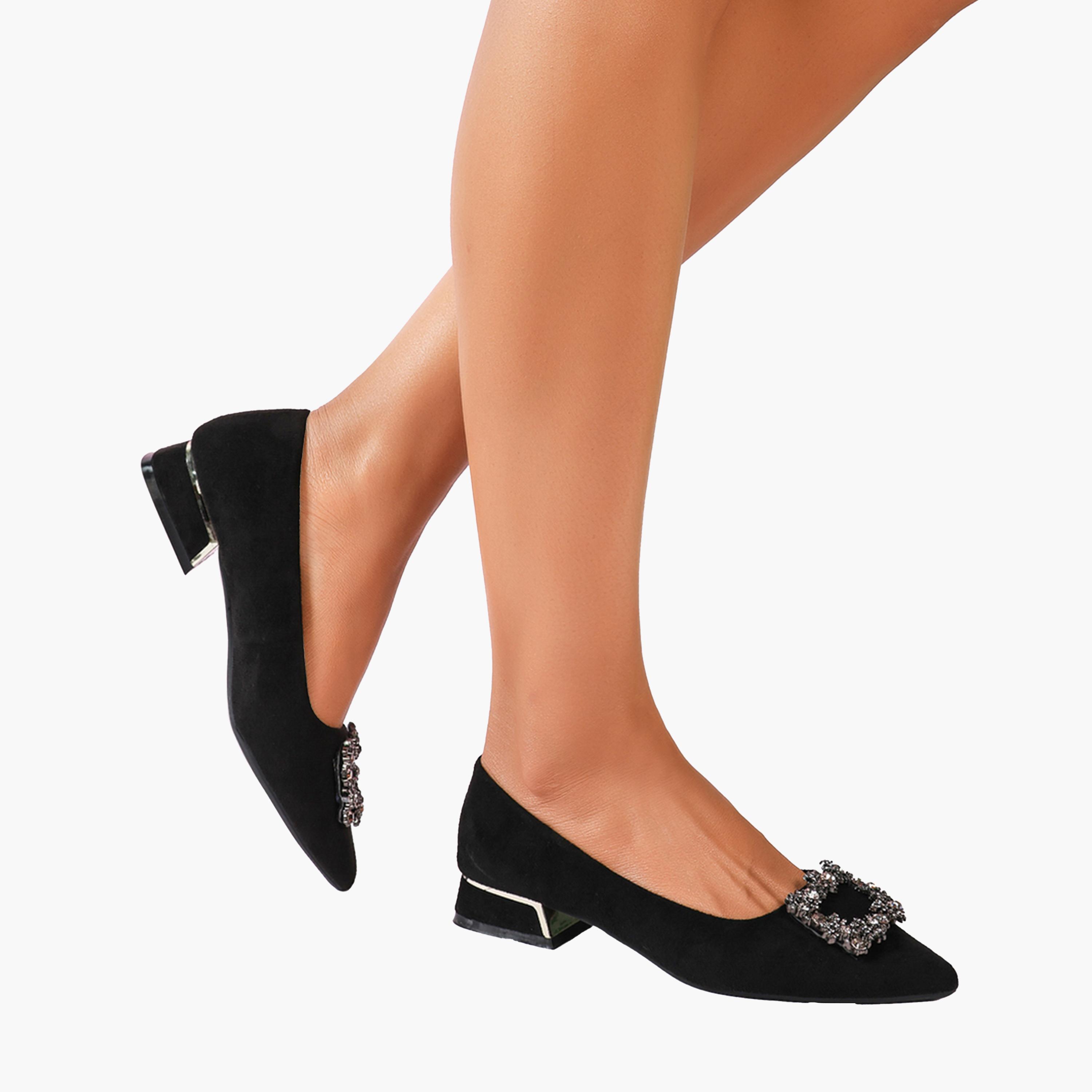 سنيك ابيك × ستايلي-  حذاء بكعب سميك ومقدمة مدببة مزخرف-women-shoes-heels-image-3