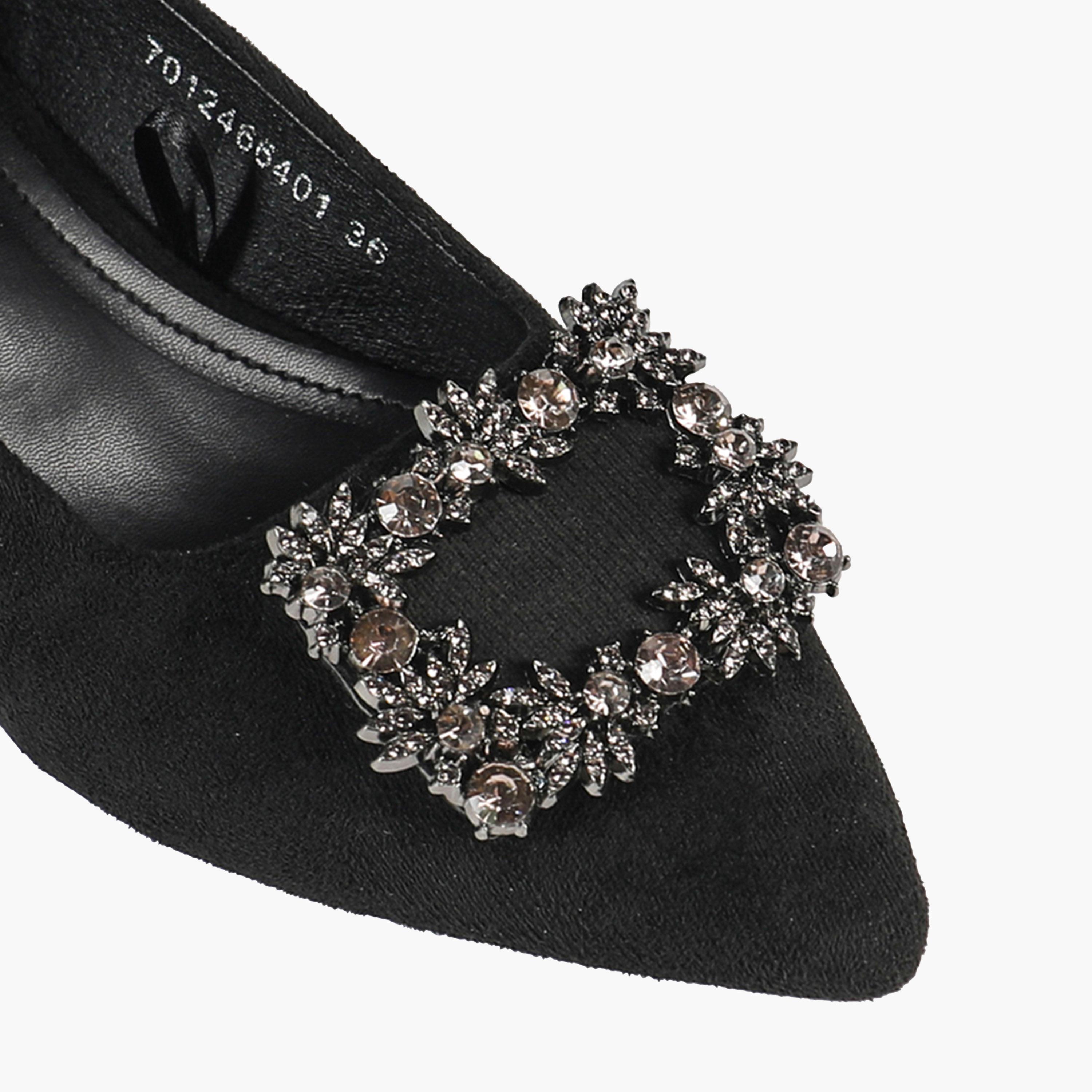 سنيك ابيك × ستايلي-  حذاء بكعب سميك ومقدمة مدببة مزخرف-women-shoes-heels-image-8