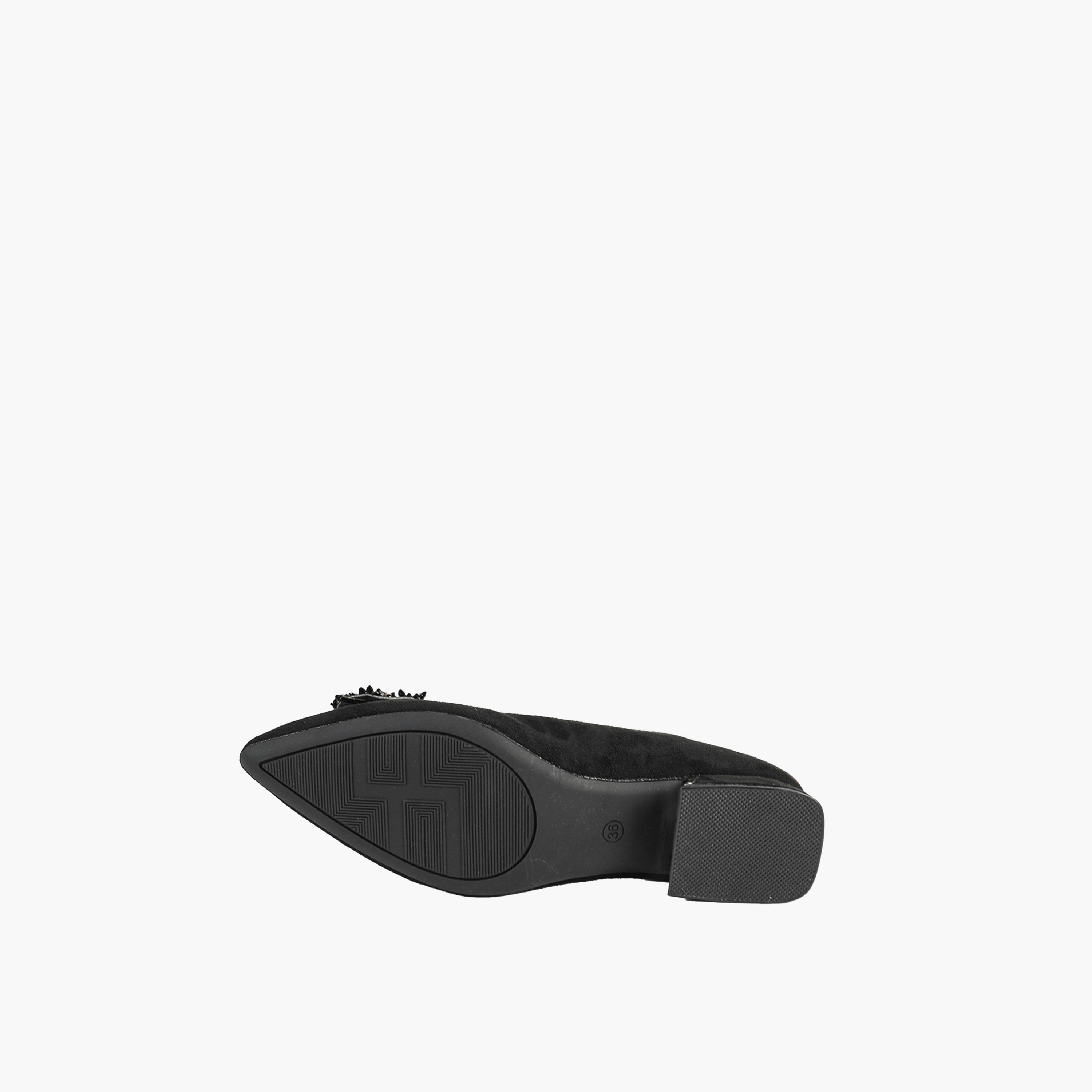 سنيك ابيك × ستايلي-  حذاء بكعب سميك ومقدمة مدببة مزخرف-women-shoes-heels-image-9