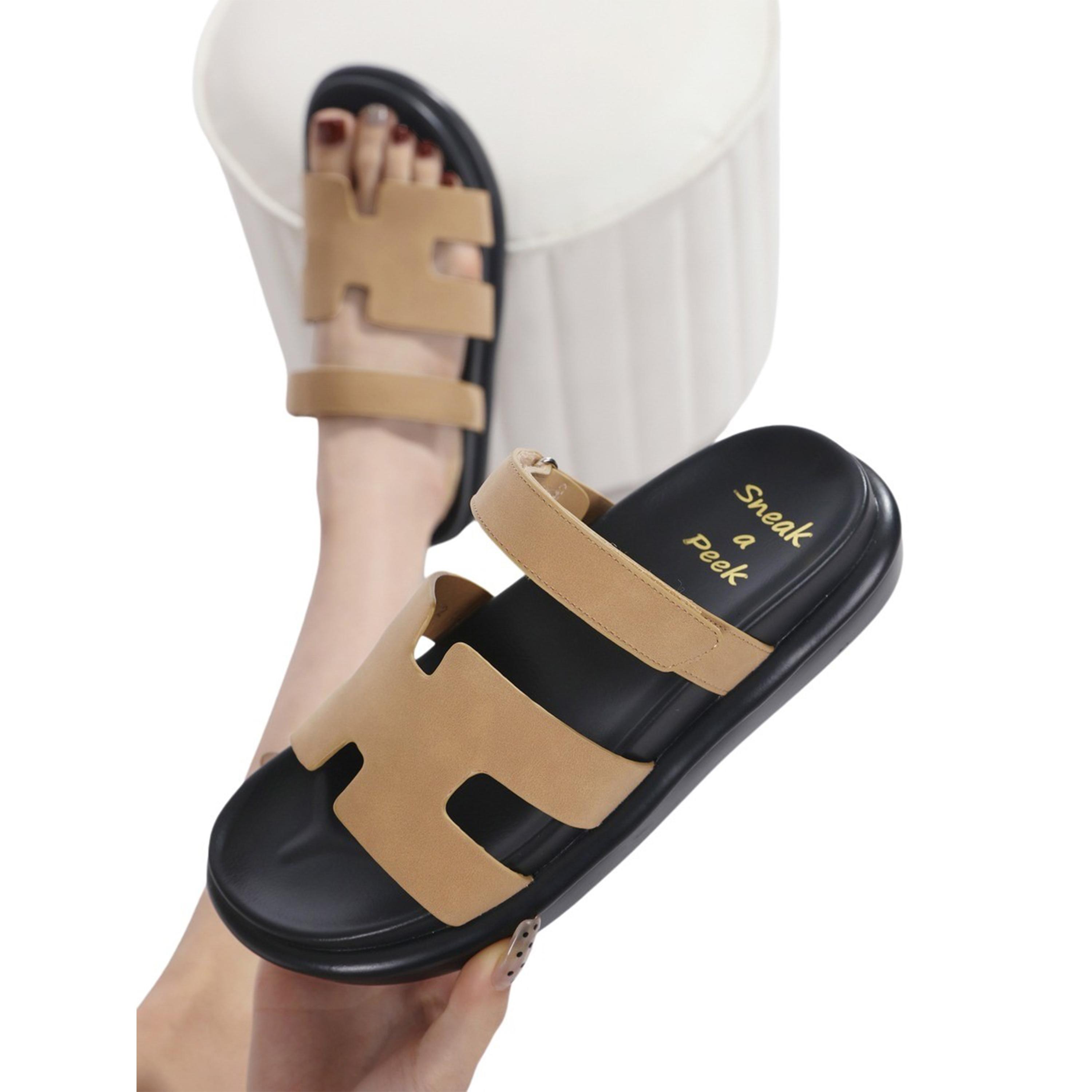 سنيك-أ-بيك × ستايلي - صندل مسطح مريح سهل الارتداء-women-shoes-sandals-flats-image-5