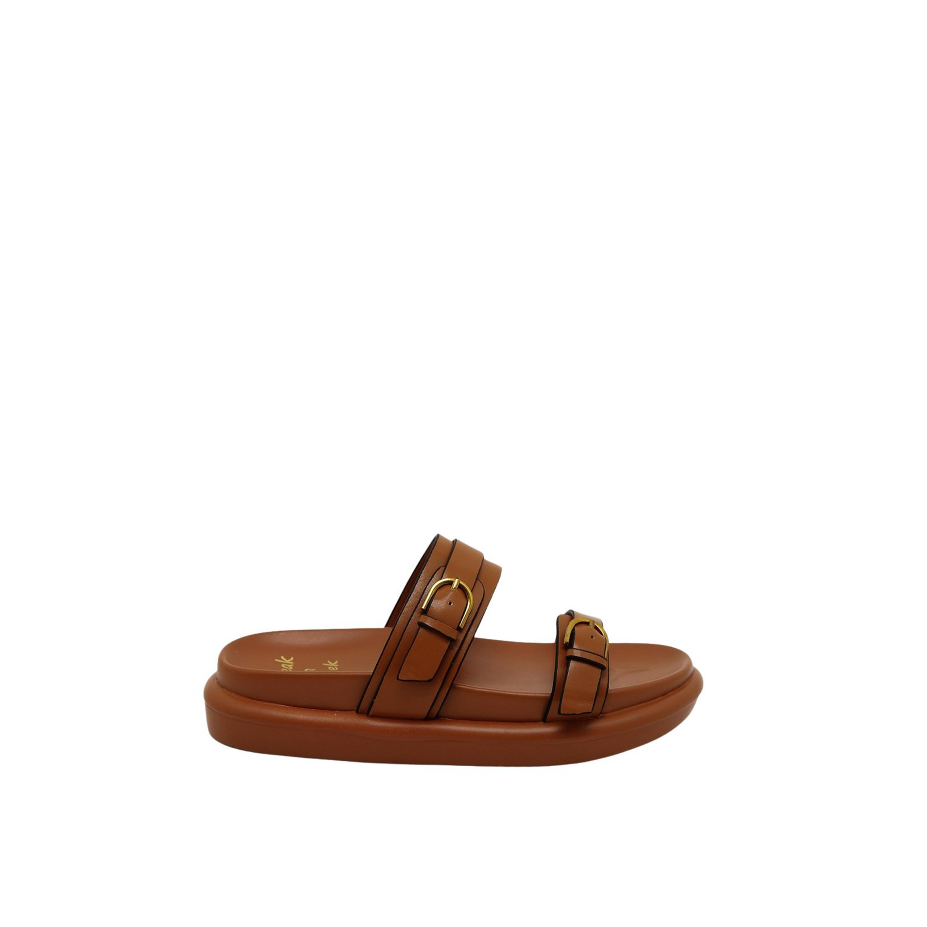Sneak-a-Peak X Styli Comfort Double Buckle Flatform Sandals-women-shoes-sandals-flats-image-1