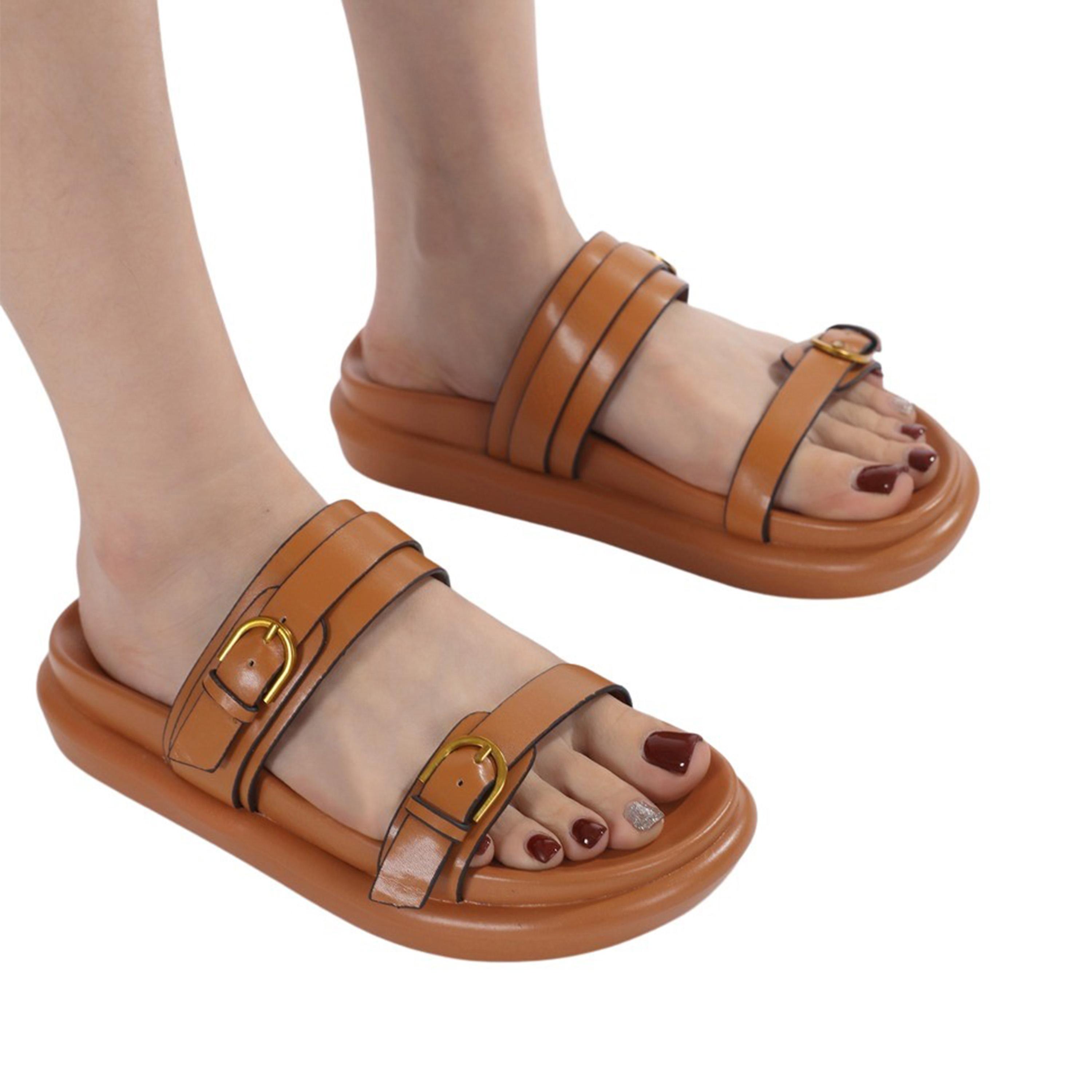 Sneak-a-Peak X Styli Comfort Double Buckle Flatform Sandals-women-shoes-sandals-flats-image-3