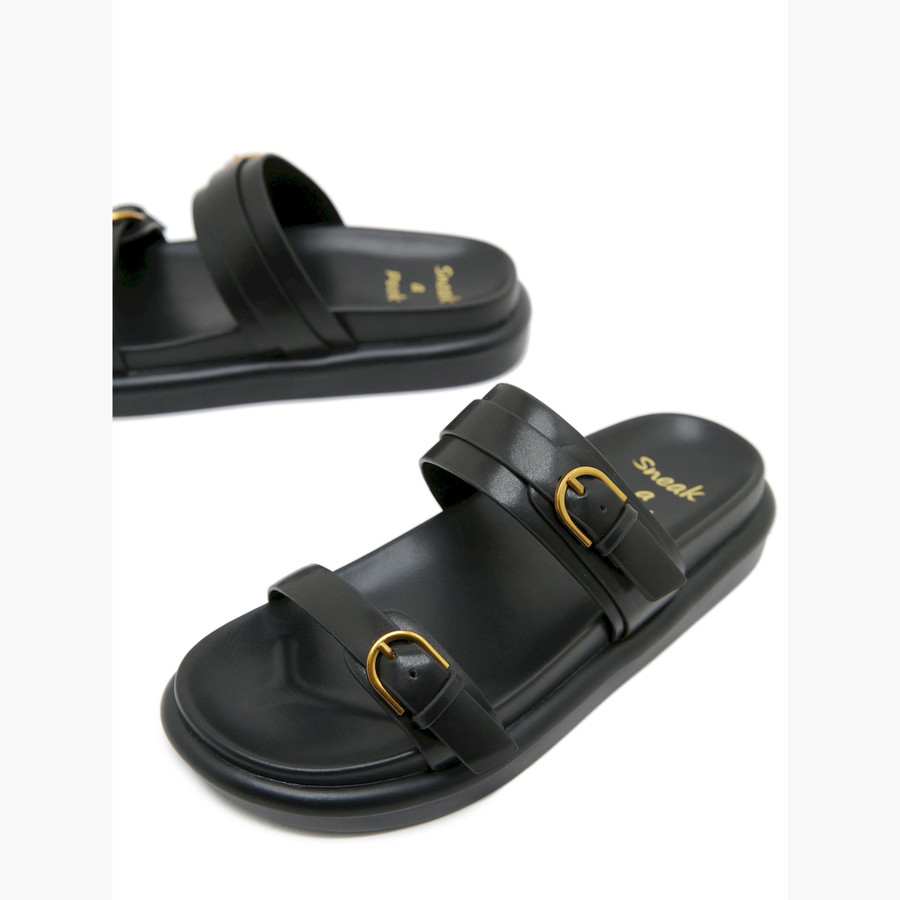 سنيك-أ-بيك × ستايلي - صندل مسطح مريح بمشبك مزدوج-women-shoes-sandals-flats-image-4