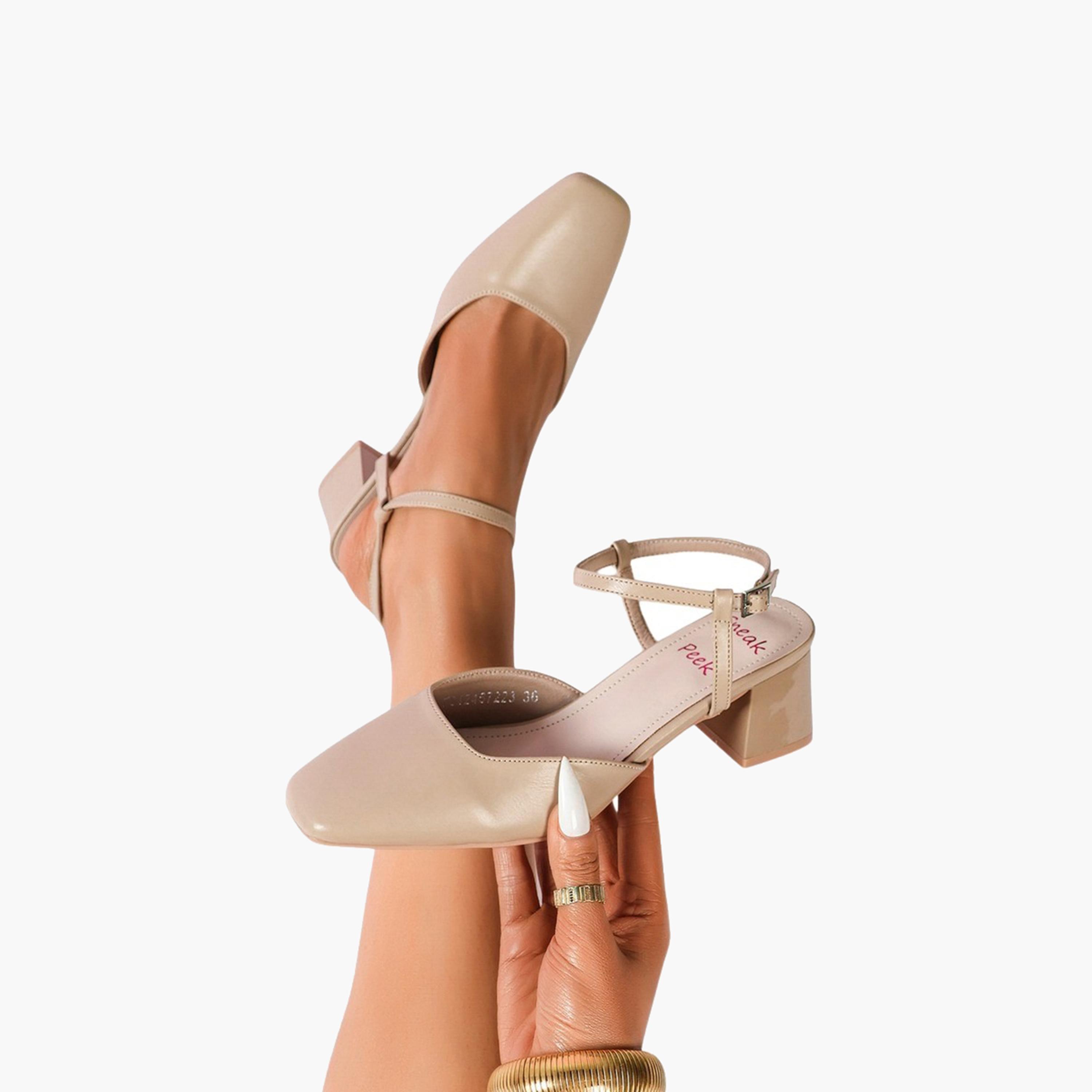 سنيك أبيك × ستايلي - حذاء سادة بكعب عريض وحزام كاحل-women-shoes-heels-image-5