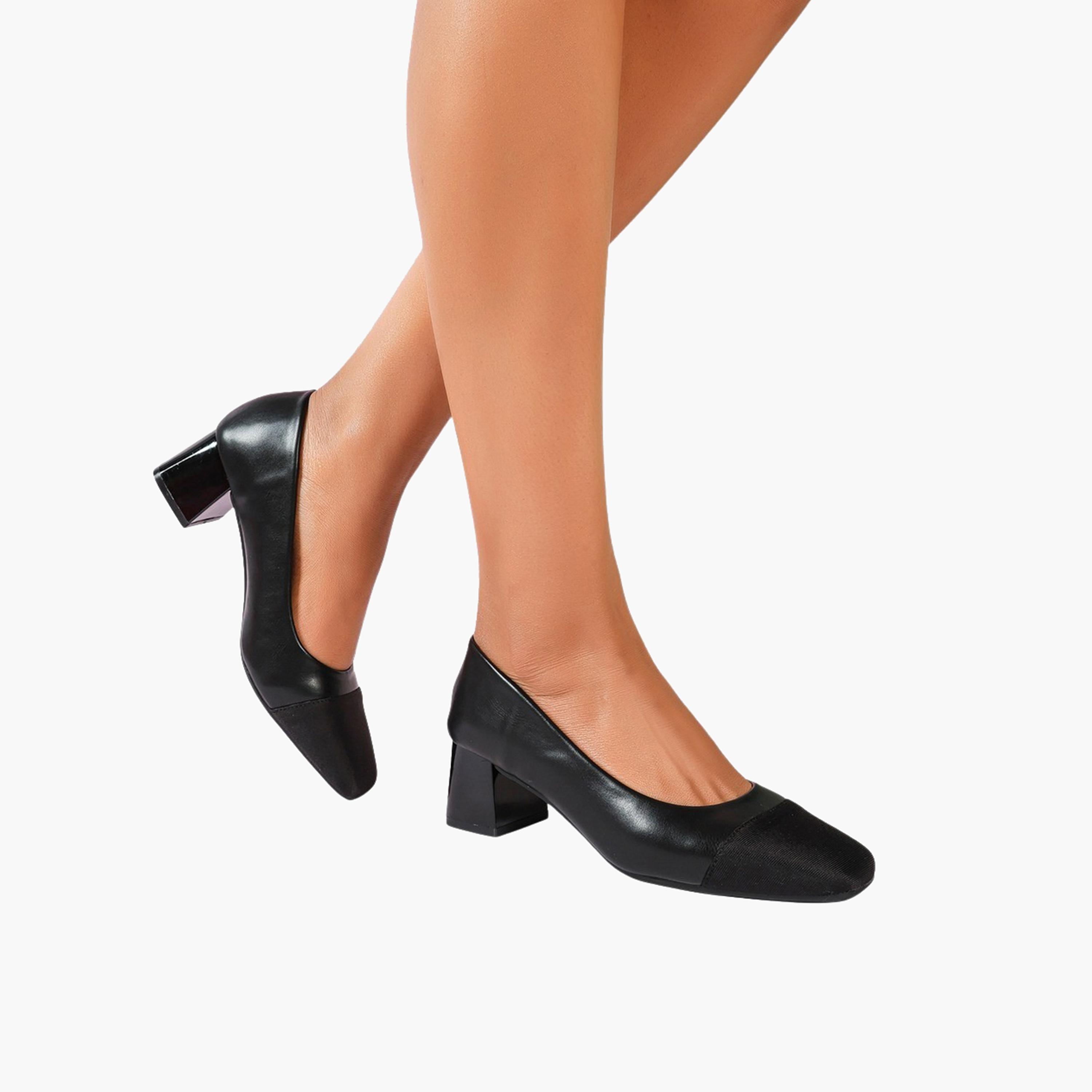 Sneak-a-Peek x Styli Plain Square Toe Block Heeled Pumps-women-shoes-heels-image-3
