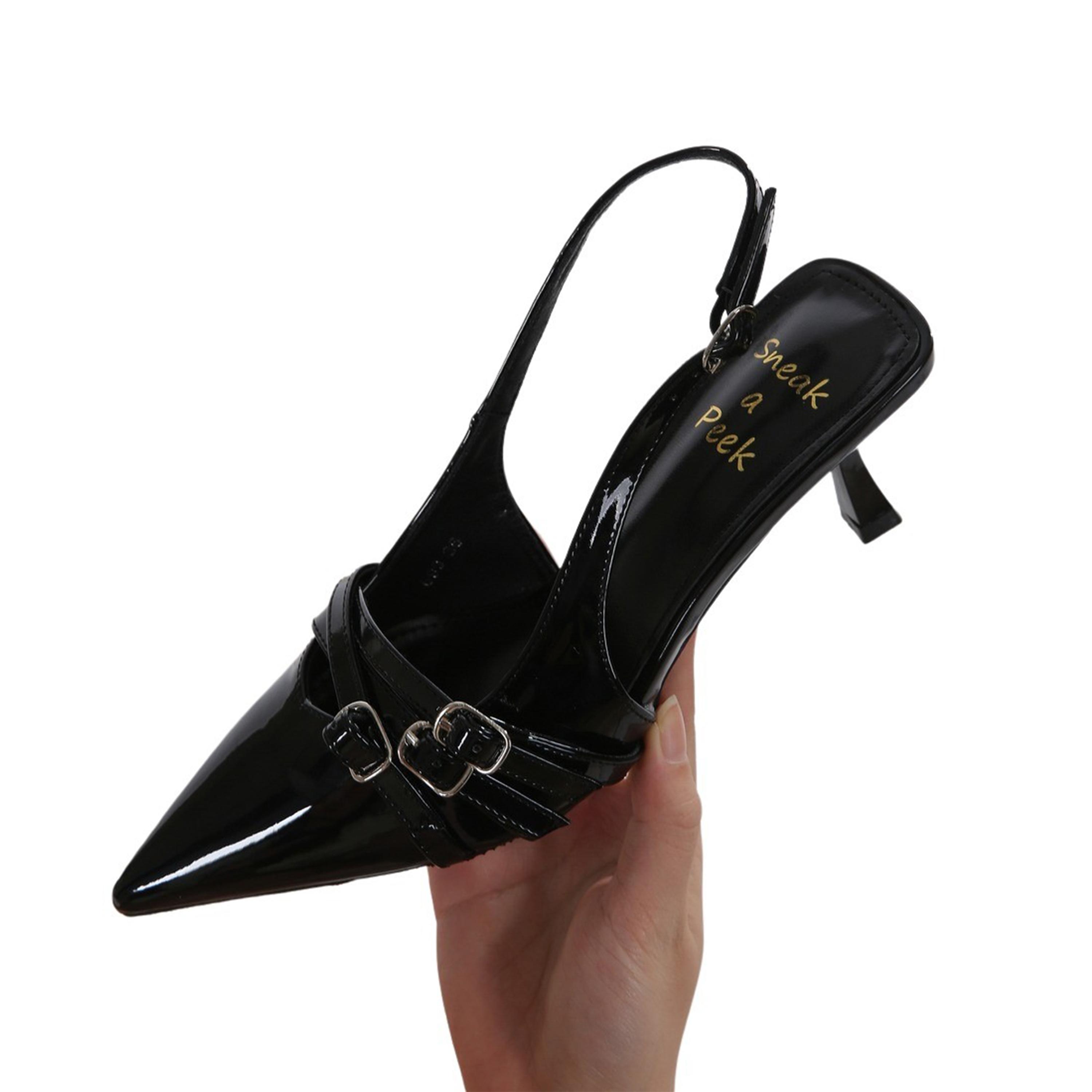 سنيك-أ-بيك × ستايلي - حذاء بكعب عالٍ بمقدمة مدببة ومشبك-women-shoes-heels-image-4