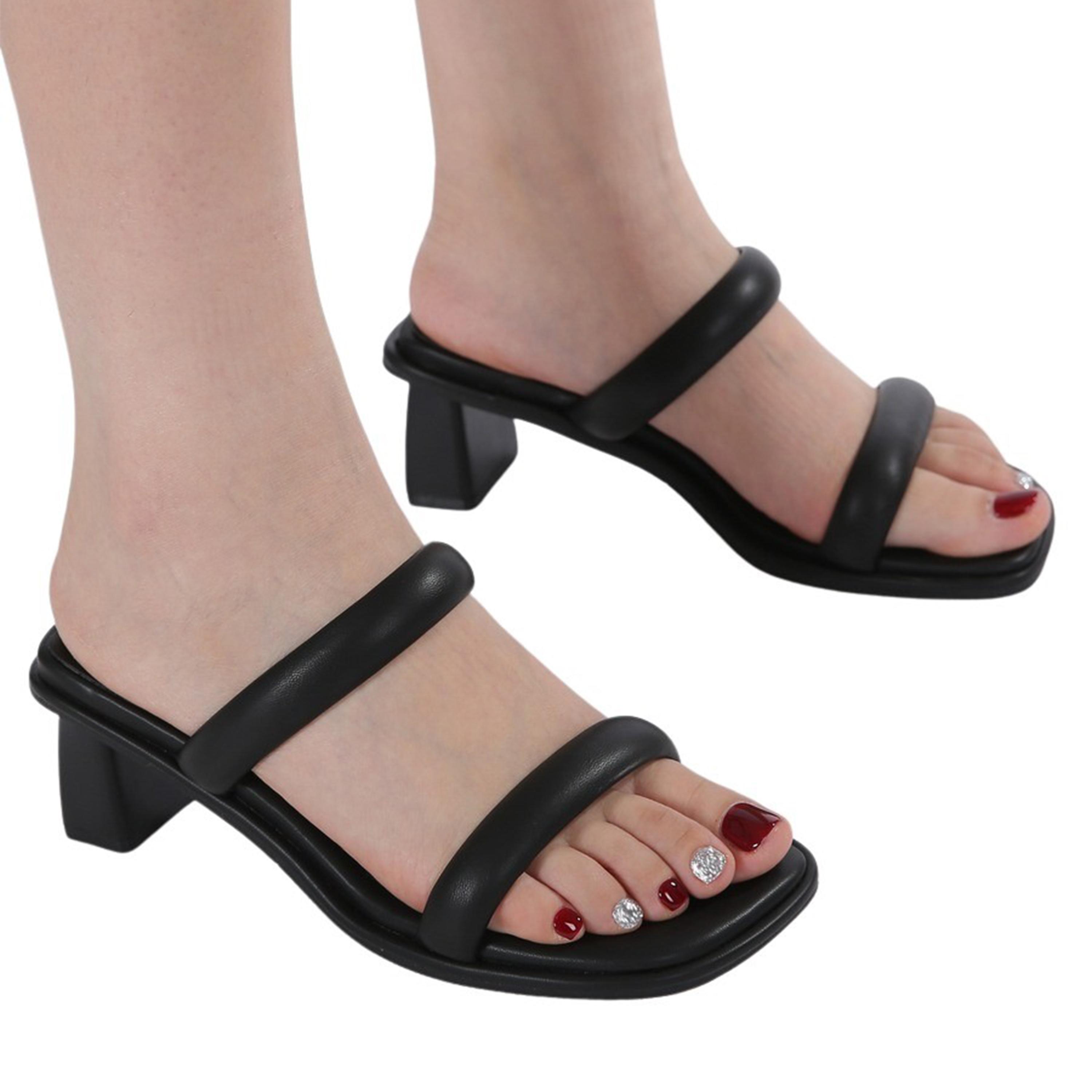 سنيك-أ-بيك × ستايلي - صندل مفتوح من الأمام بكعب عريض-women-shoes-heels-image-2
