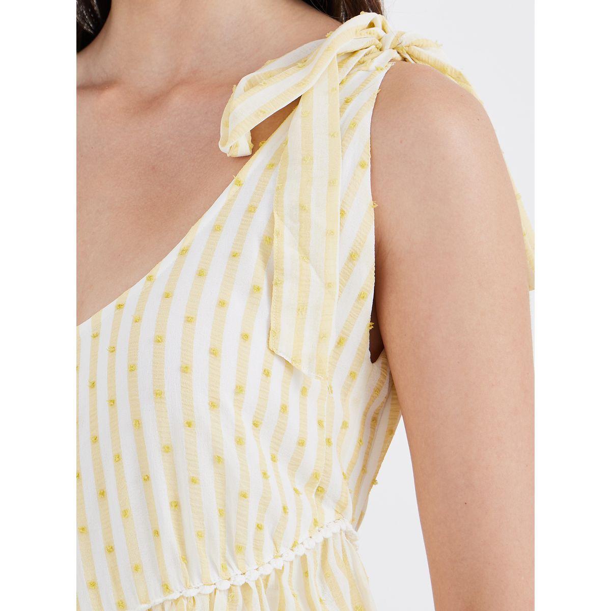 Styli Tie-Up Sleeve Dobby Striped Maxi Dress-women-clothing-dresses-image-4