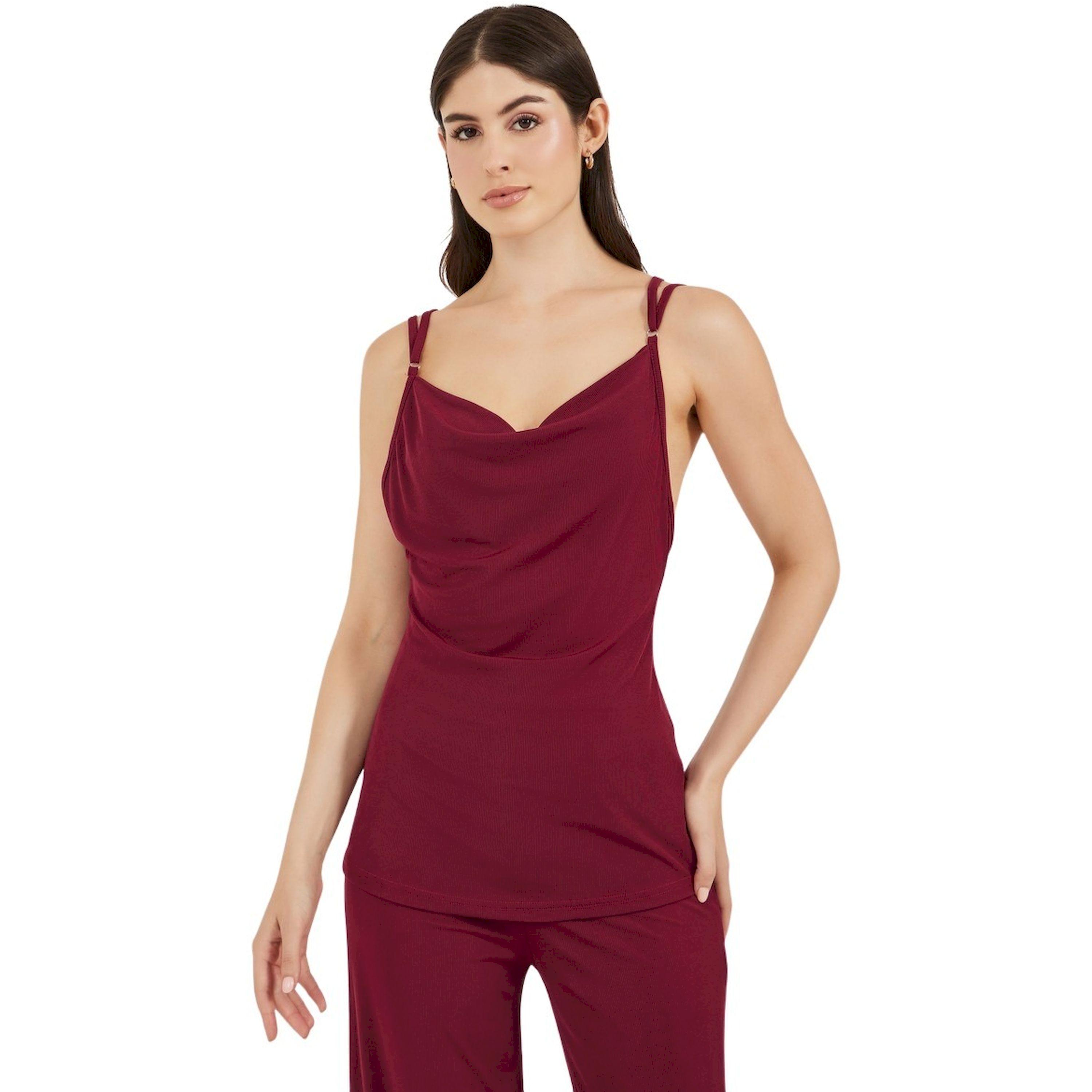 ستايلي - طقم بنطال بيجامة مع بلوزة بتفاصيل ظهر الفراشة ورقبة متدلية-women-clothing-nightwear-pyjamas-longsets-image-2