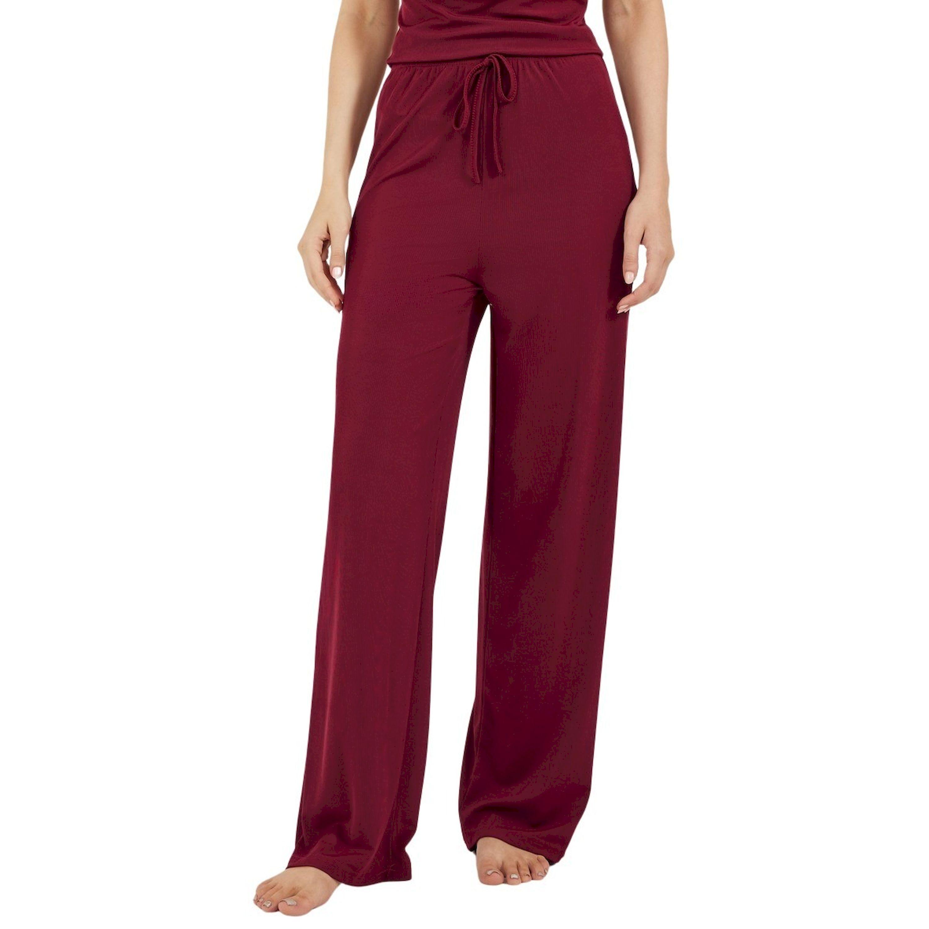 ستايلي - طقم بنطال بيجامة مع بلوزة بتفاصيل ظهر الفراشة ورقبة متدلية-women-clothing-nightwear-pyjamas-longsets-image-5