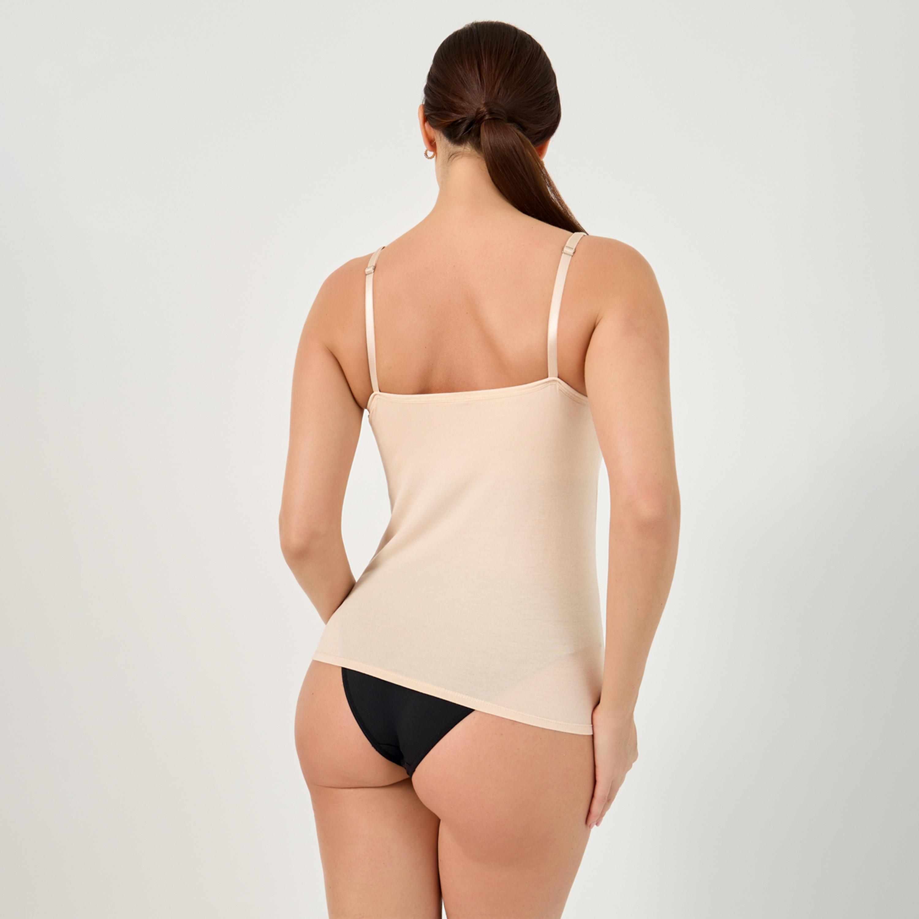 Styli Solid Adjustable Strap Cami-women-clothing-lingerie-shapewear-image-3