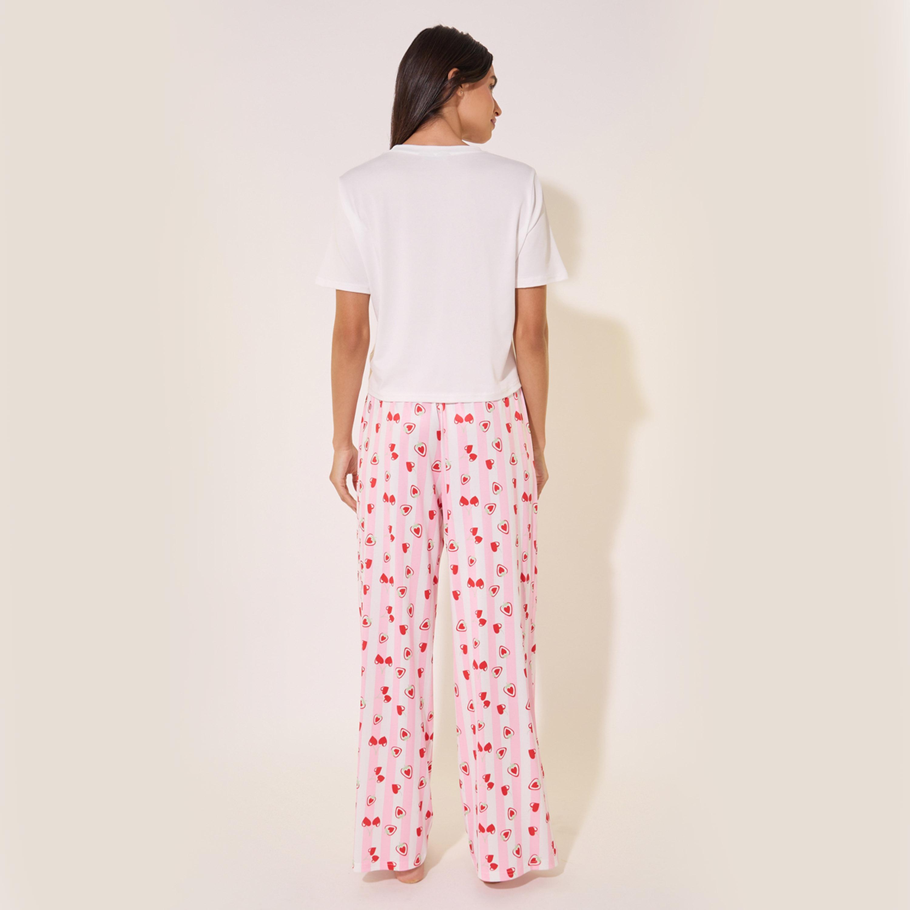 Styli Heart Print Regular Fit Tee And Pants-women-clothing-nightwear-pyjamas-longsets-image-5