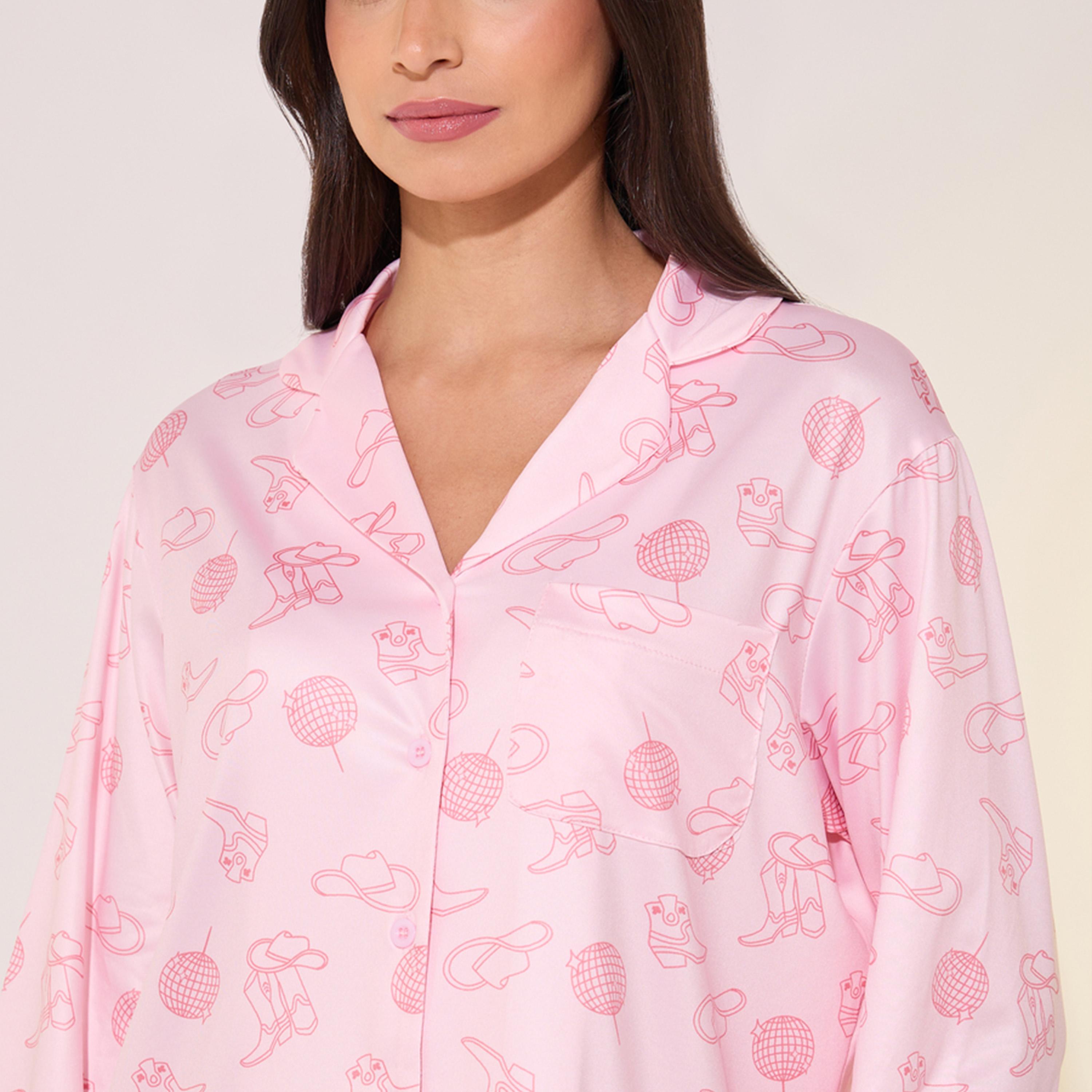 طقم من بنطال بيجاما وبلوزة مطبعة بالكامل-women-clothing-nightwear-pyjamas-longsets-image-4