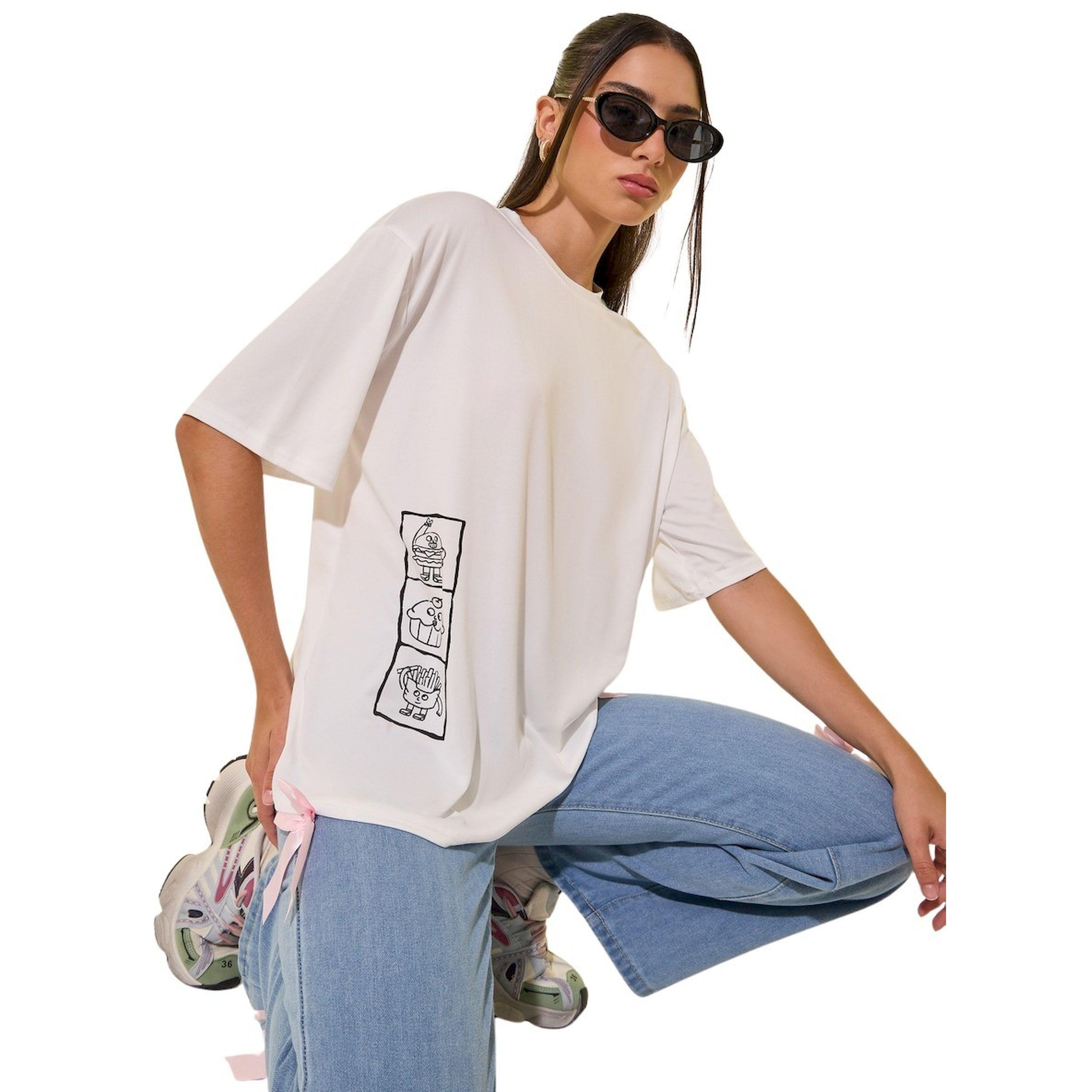 Styli Women White Graphic Print Short Sleeve Oversized T-Shirt-women-clothing-tshirts-image-1