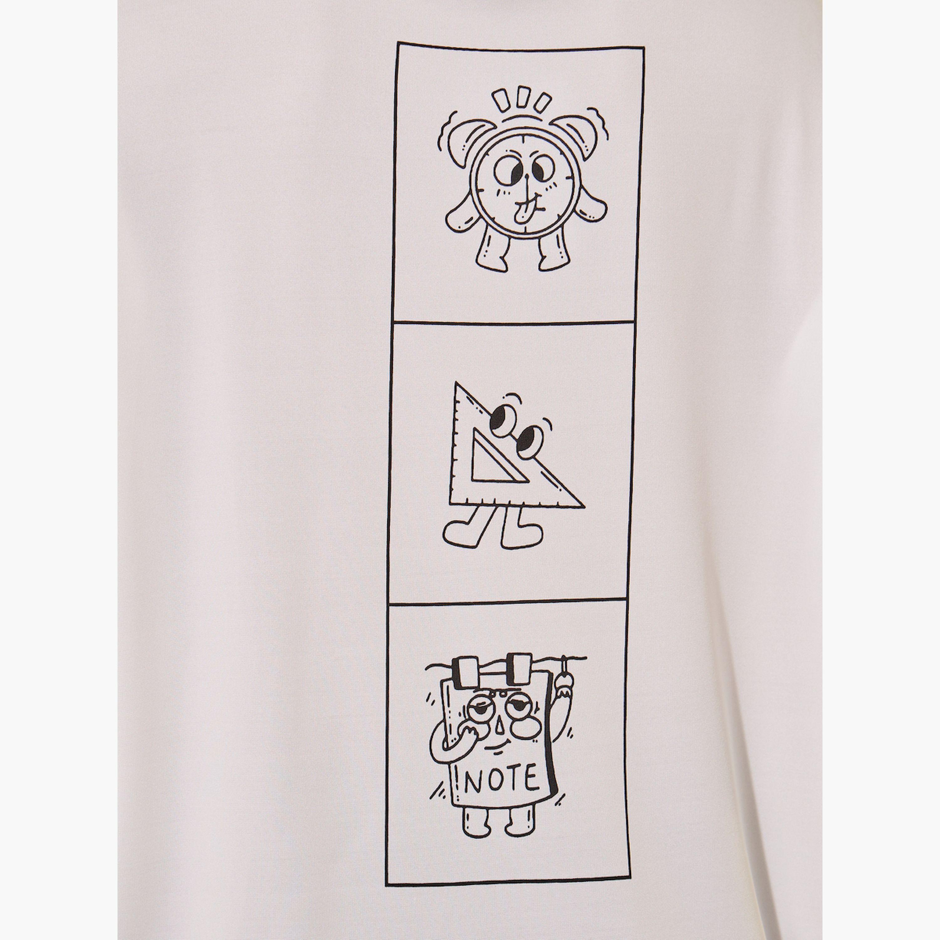 Styli Women White Back Graphic Print Oversized T-Shirt-women-clothing-tshirts-image-5