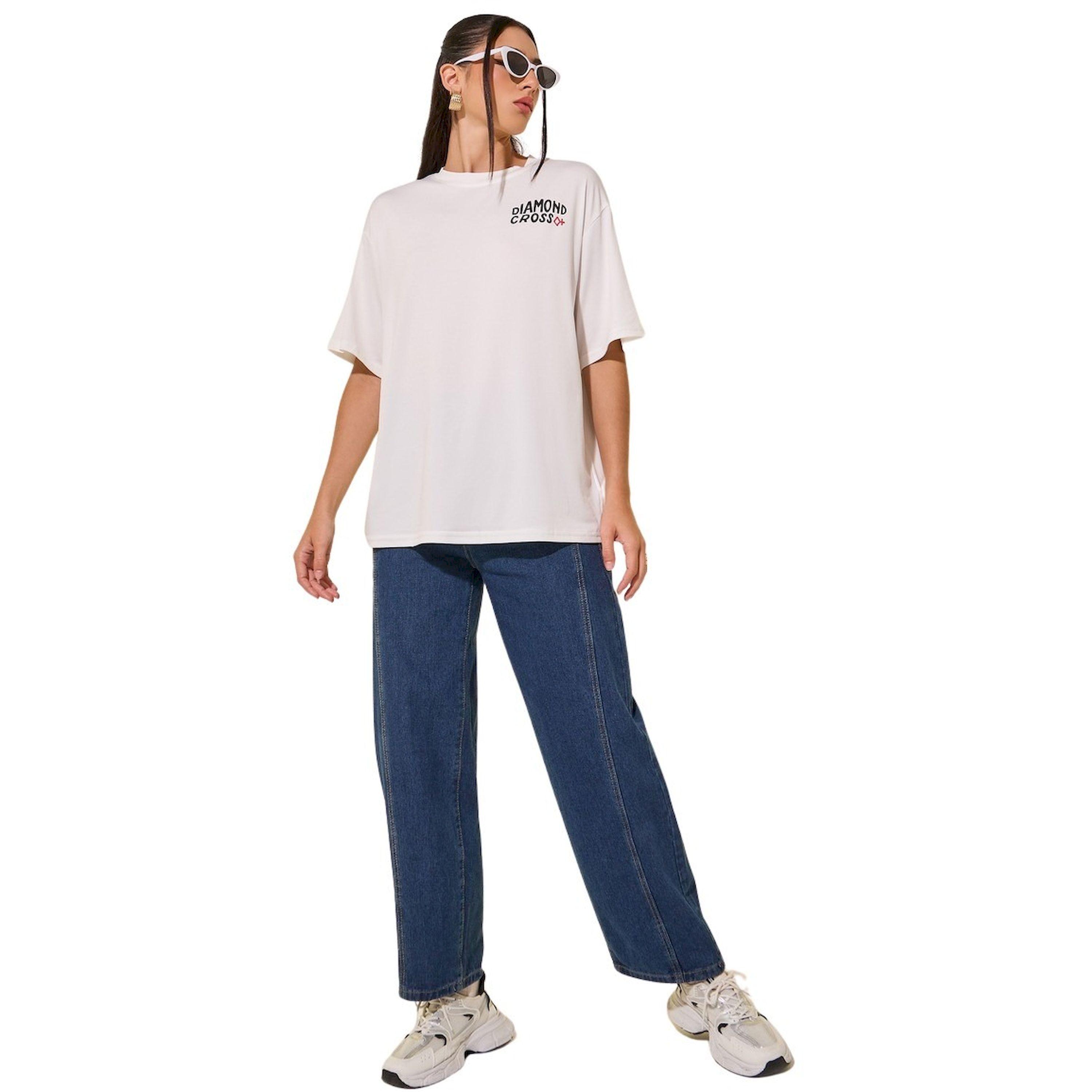 ستايلي -  تي شيرت مقاس كبيربأكمام قصيرة ومطبوع عليه شعار-women-clothing-tshirts-image-2