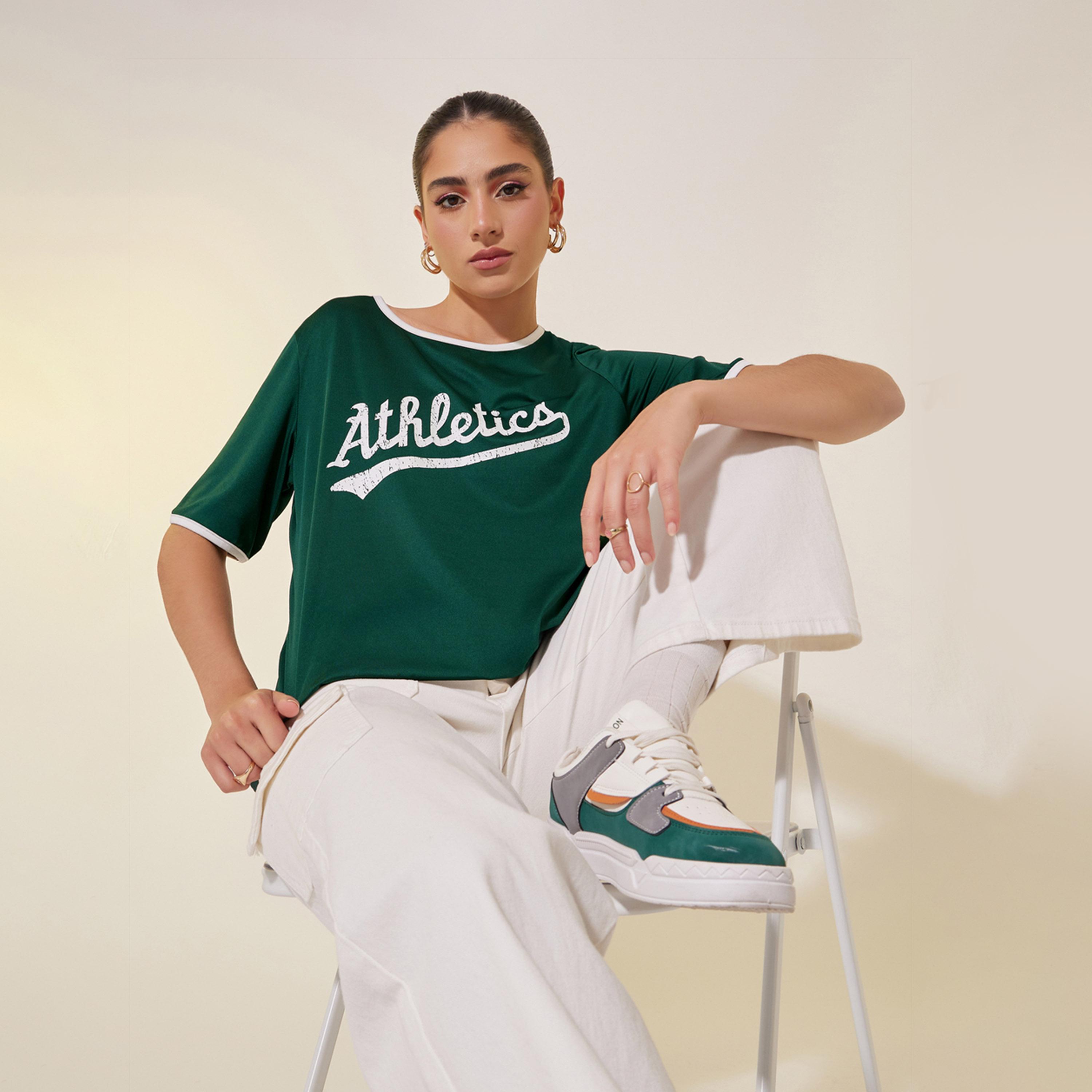 Styli Slogan Print Short Sleeve Oversized T-Shirt-women-clothing-tshirts-image-1