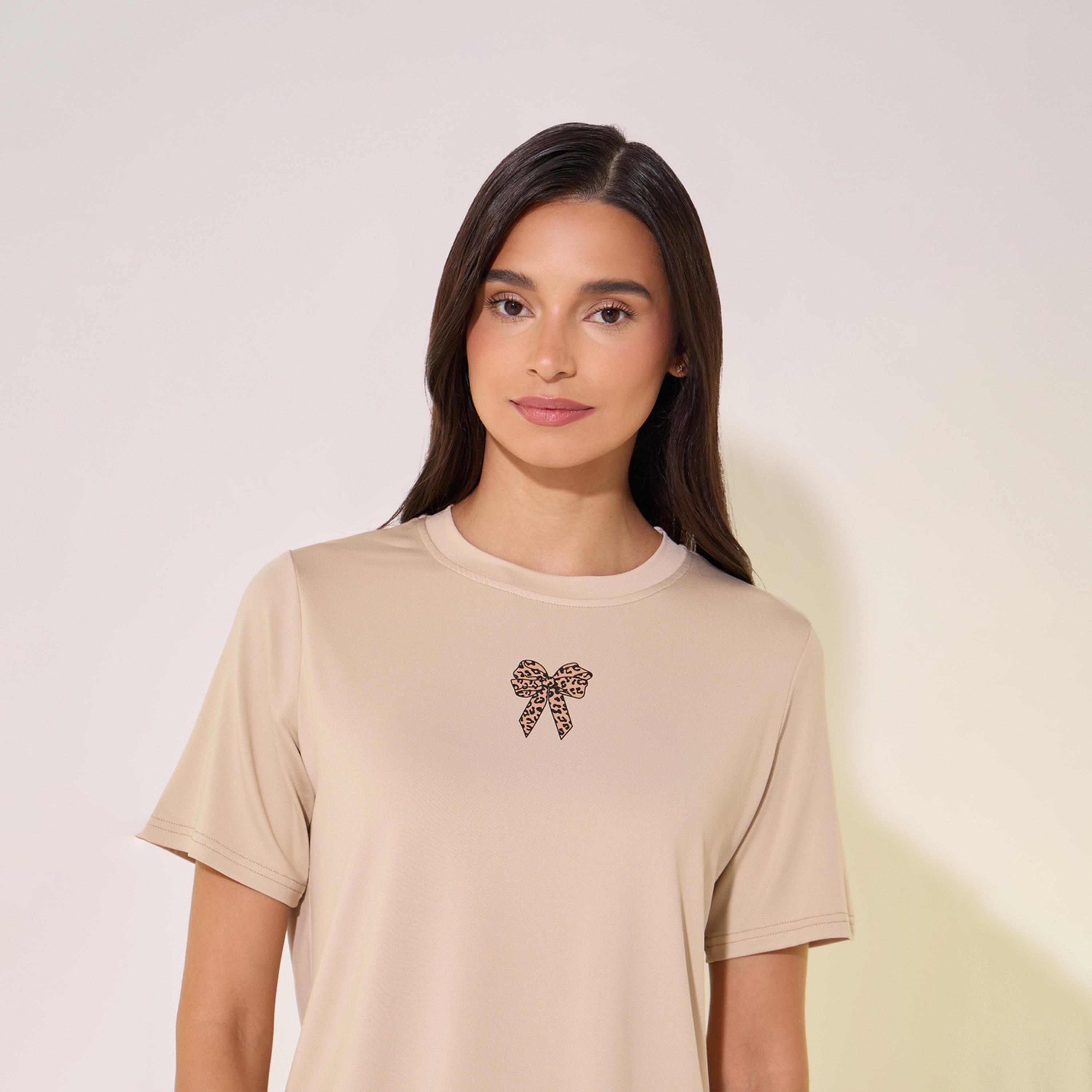 Styli Butterfly Print Round Neck T-Shirt and Pyjama Set-women-clothing-nightwear-pyjamas-longsets-image-3