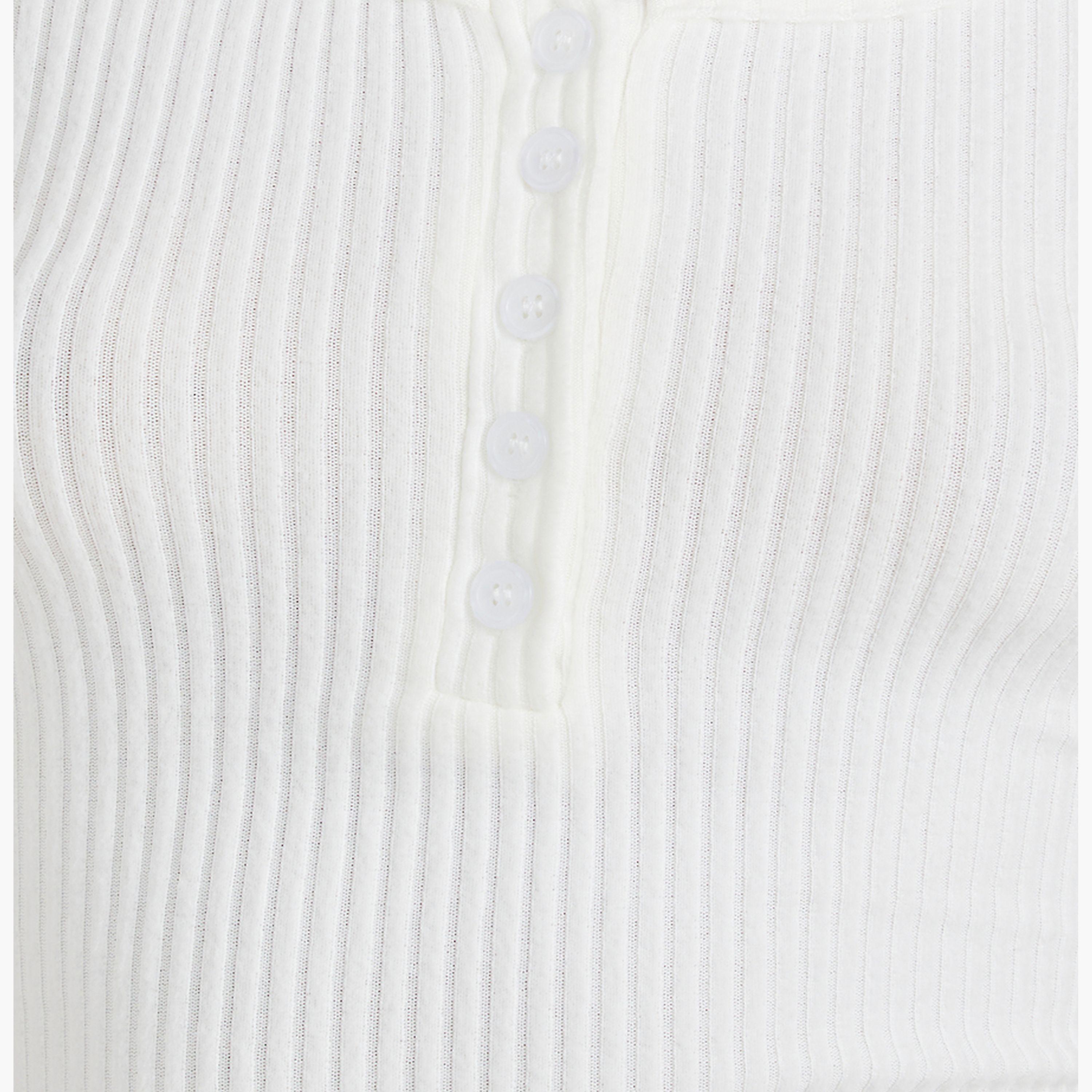 Styli Textured Short Sleeve Ribbed Knit T-Shirt-women-clothing-tshirts-image-4