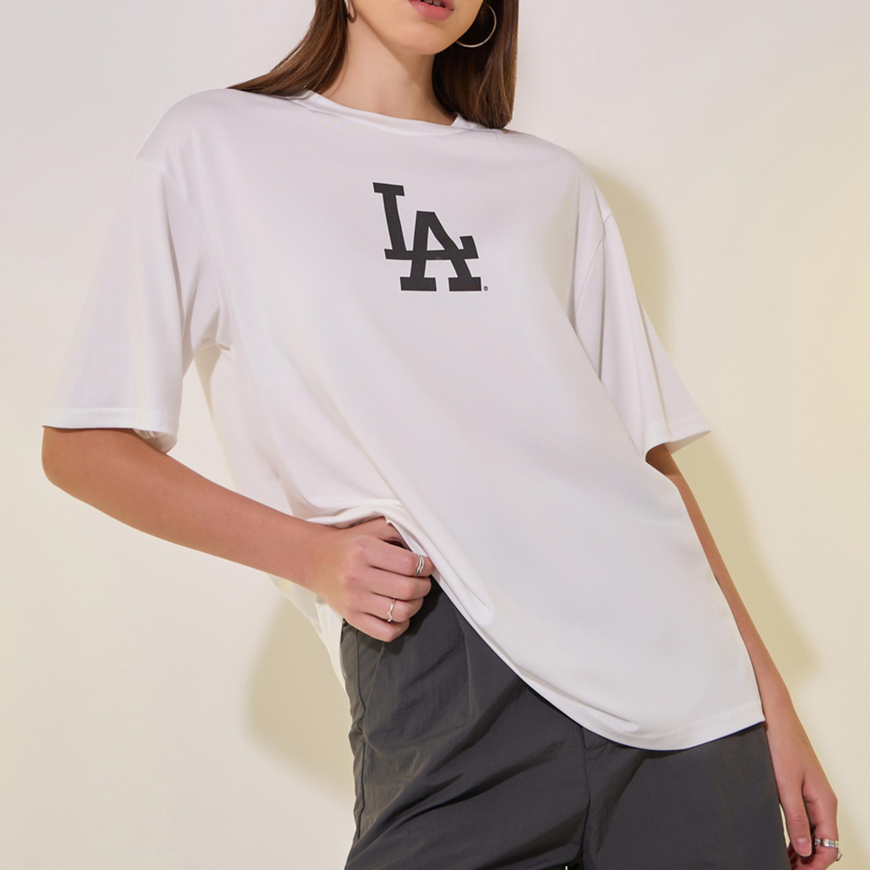 Styli Slogan Print Round Neck Oversized T-Shirt-women-clothing-tshirts-image-3