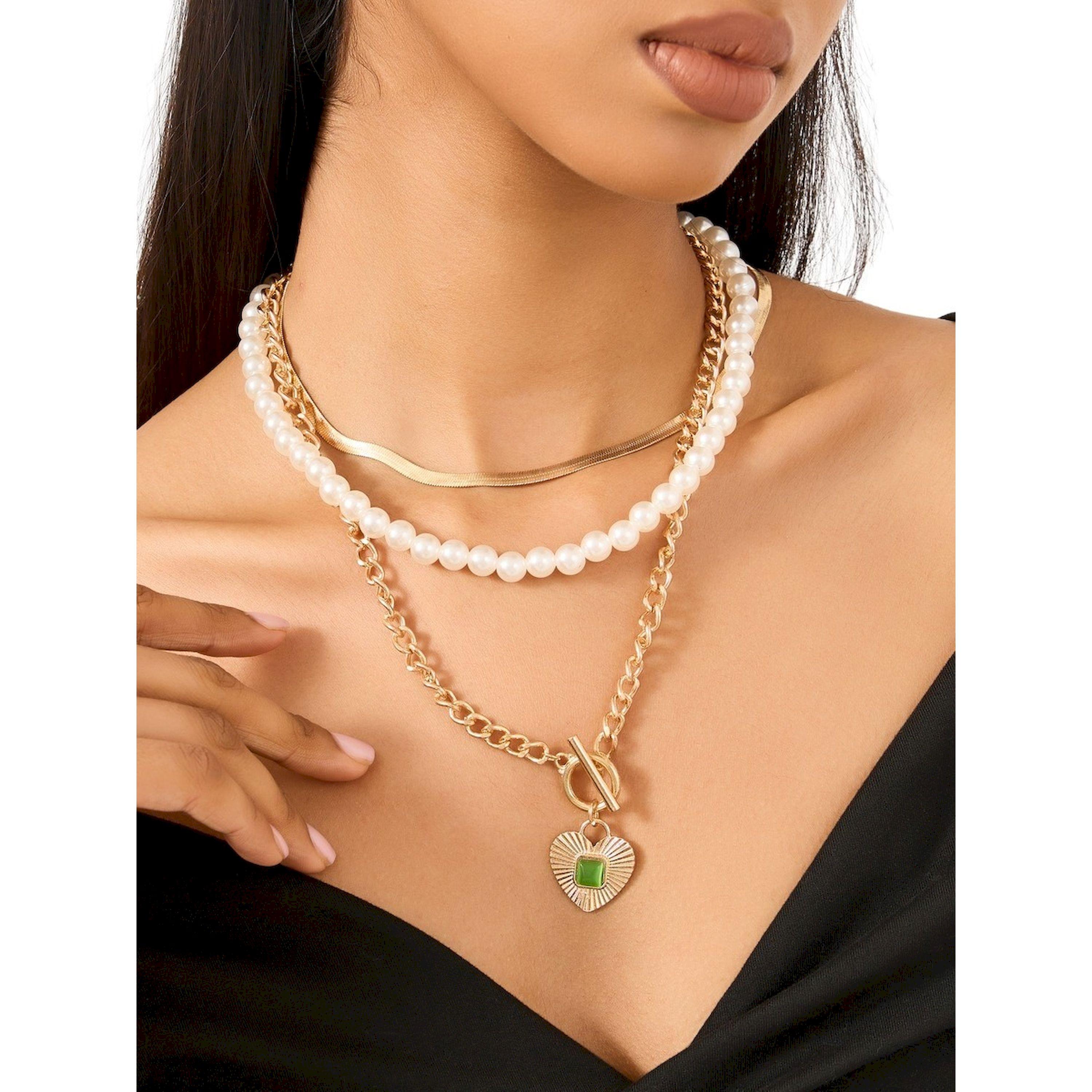 Styli Layered Pearl and Chain Necklace Set-women-watchesandjewellery-jewellery-necklacesandpendants-image-2