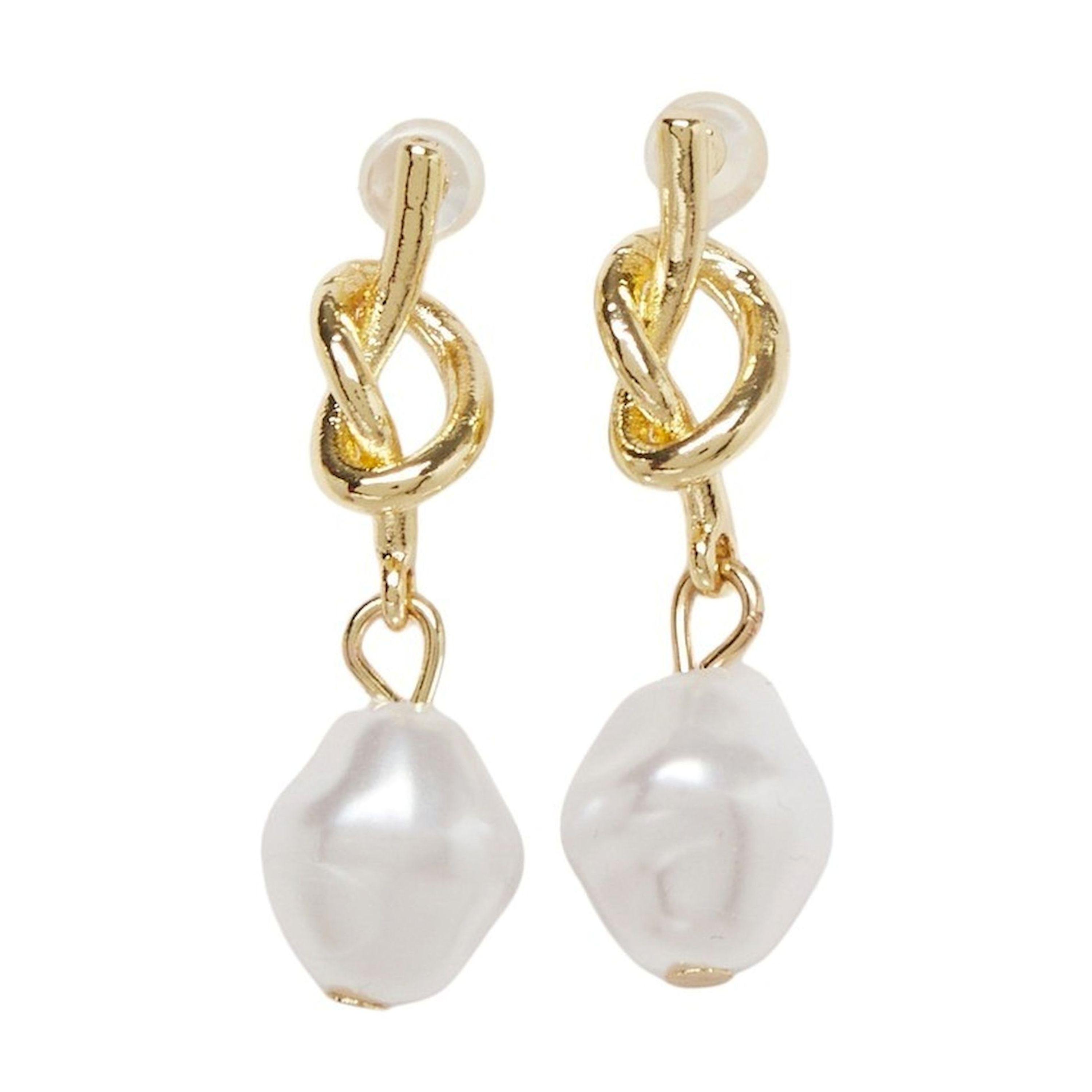 Styli Long Drop Faux Pearl Earrings-women-watchesandjewellery-jewellery-earrings-image-1